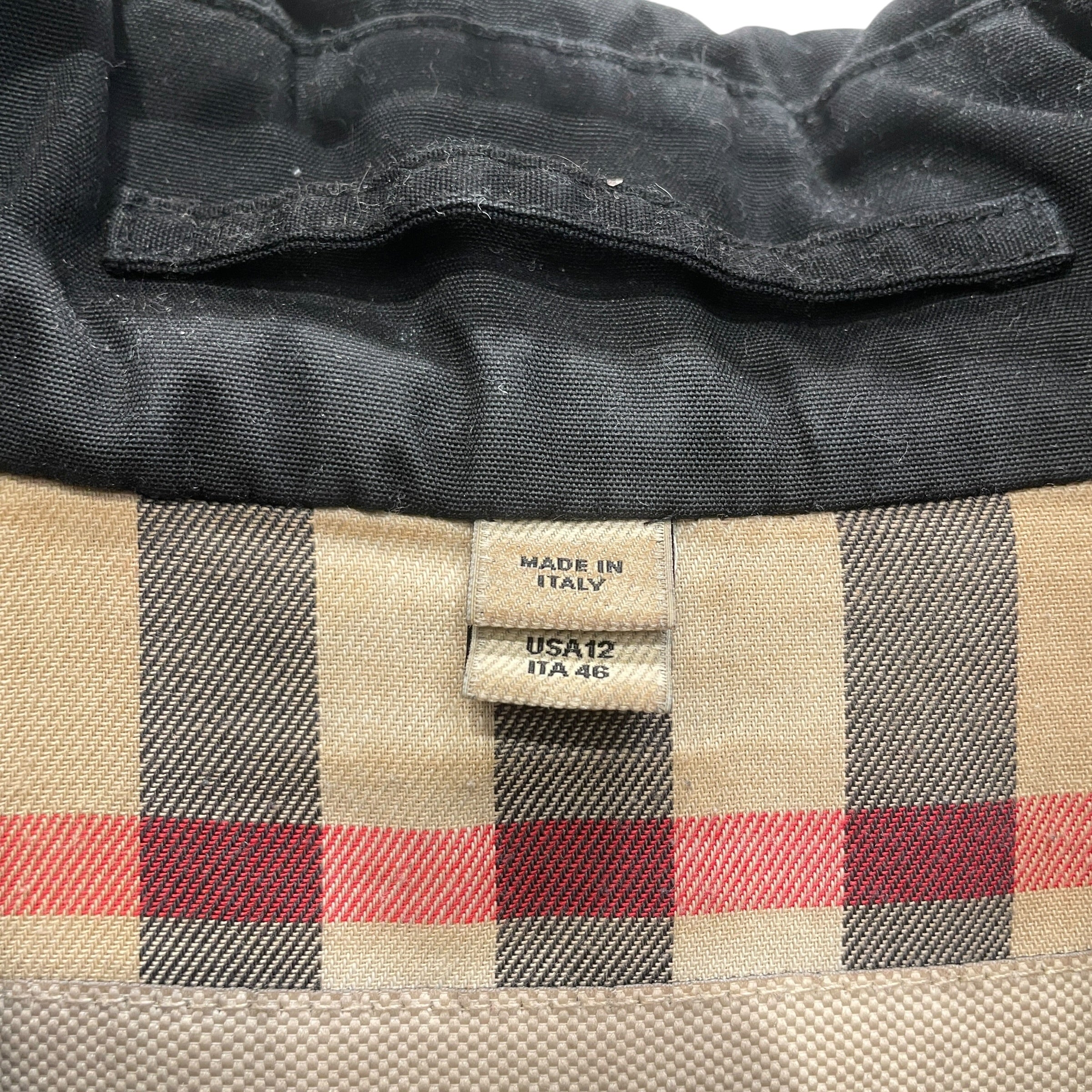 BURBERRY/Trench Coat/12/Cotton/BLK/PLAID LINED view 4