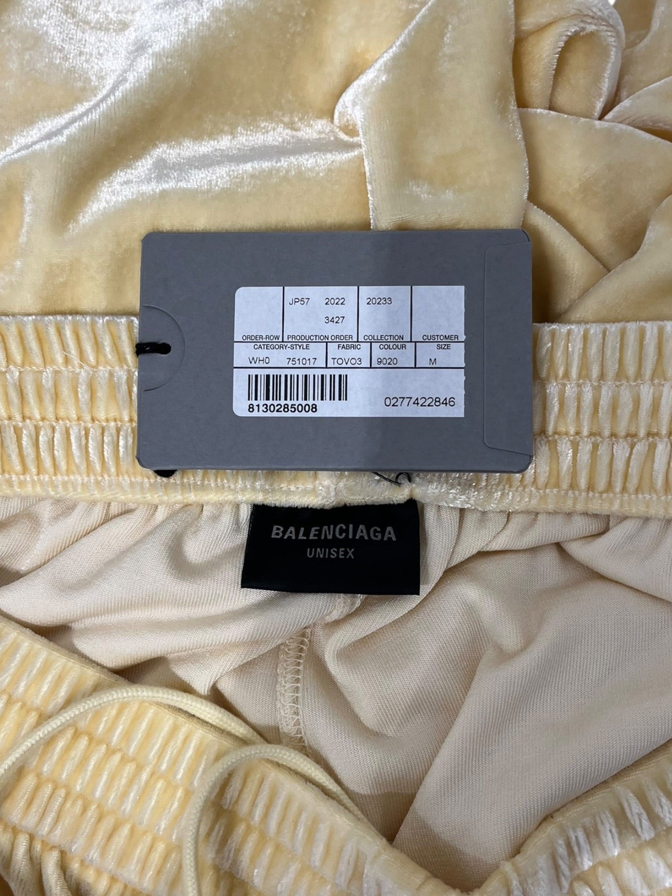 BALENCIAGA/Bottoms/M/Velour/YEL/BB PARIS ICON PANTS BNWT view 3