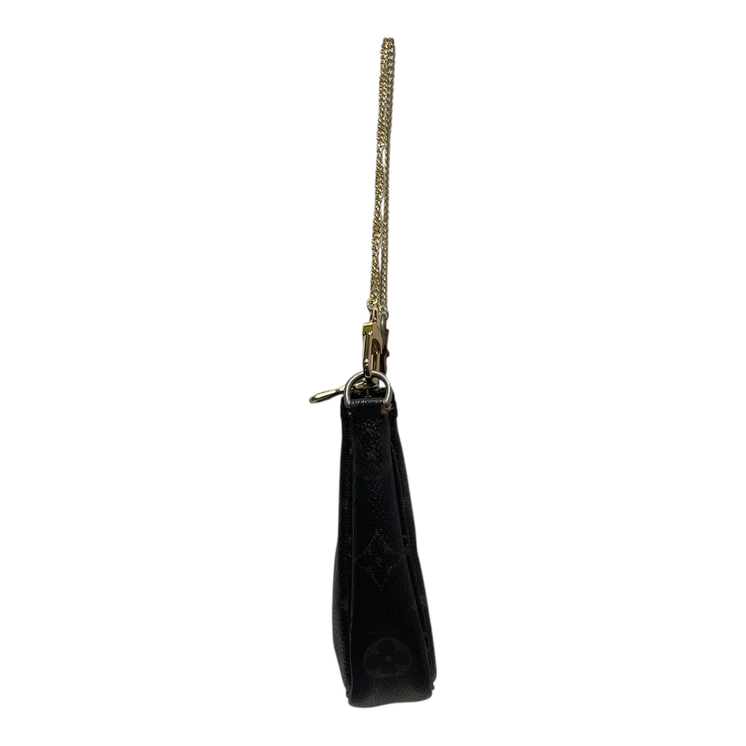 LOUIS VUITTON/Hand Bag/Monogram/Leather/BRW/Pochette Bag view 4