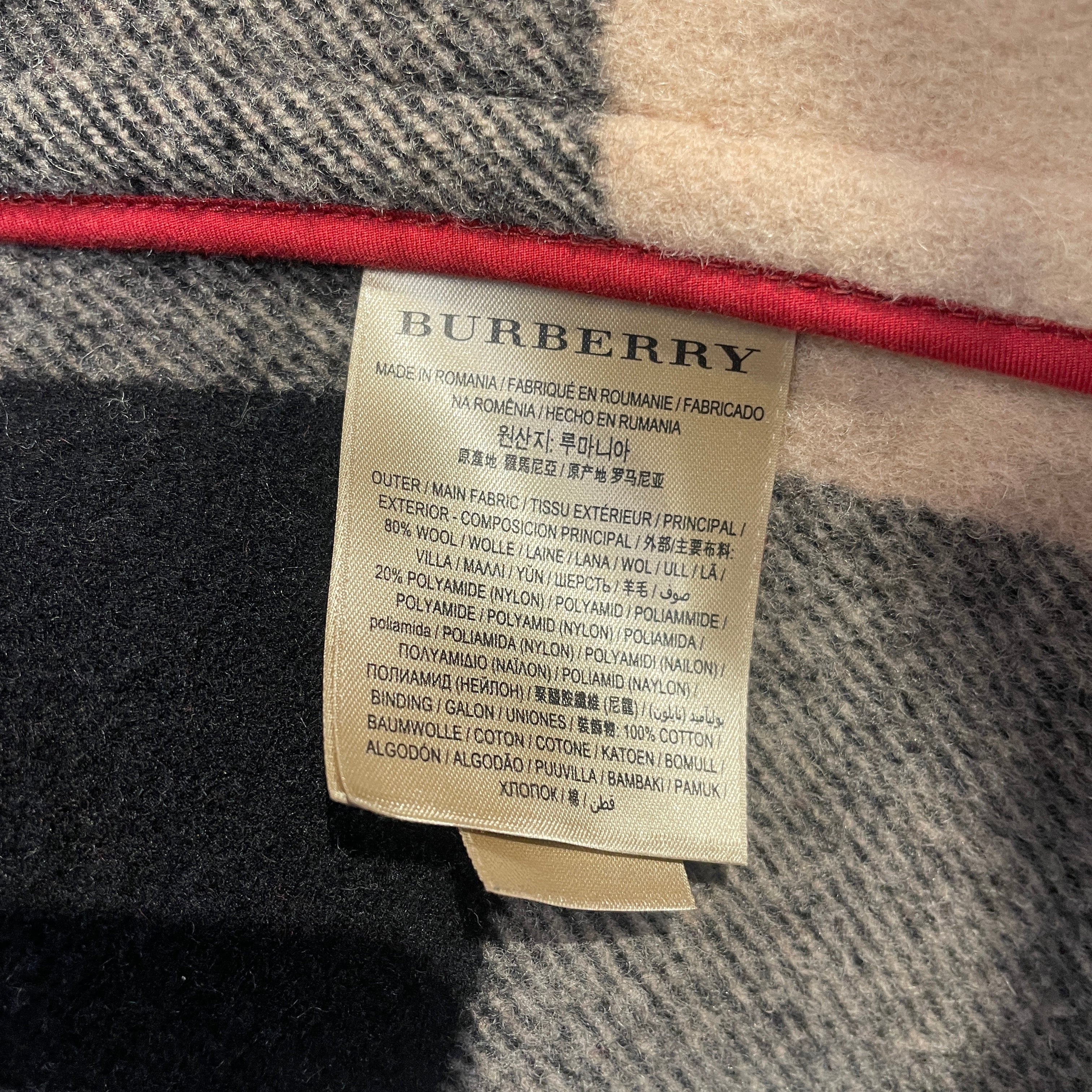 BURBERRY LONDON/Duffle Coat/48/Wool/RED/FINSDALE/HORN CLOSURE view 4