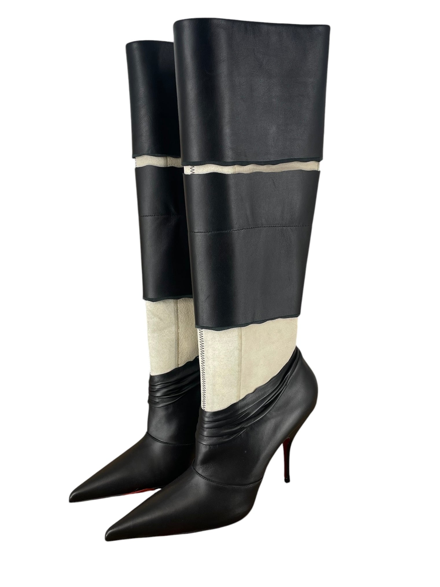 Christian Louboutin/Maison Margiela/Long Boots/EU 36/Leather/BLK/Knee-high/Xrismarteen 100 knee High Boot view 1