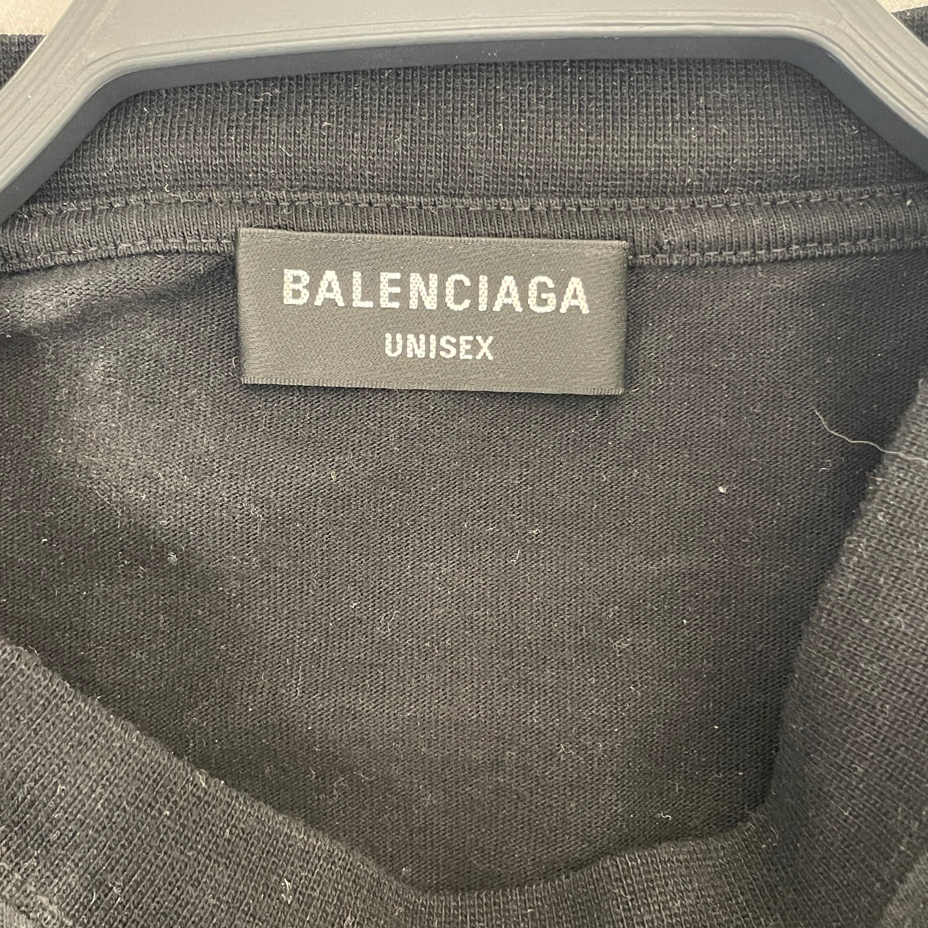 BALENCIAGA/T-Shirt/XL/Cotton/BLK/Graphic/SLIME WIDE view 3