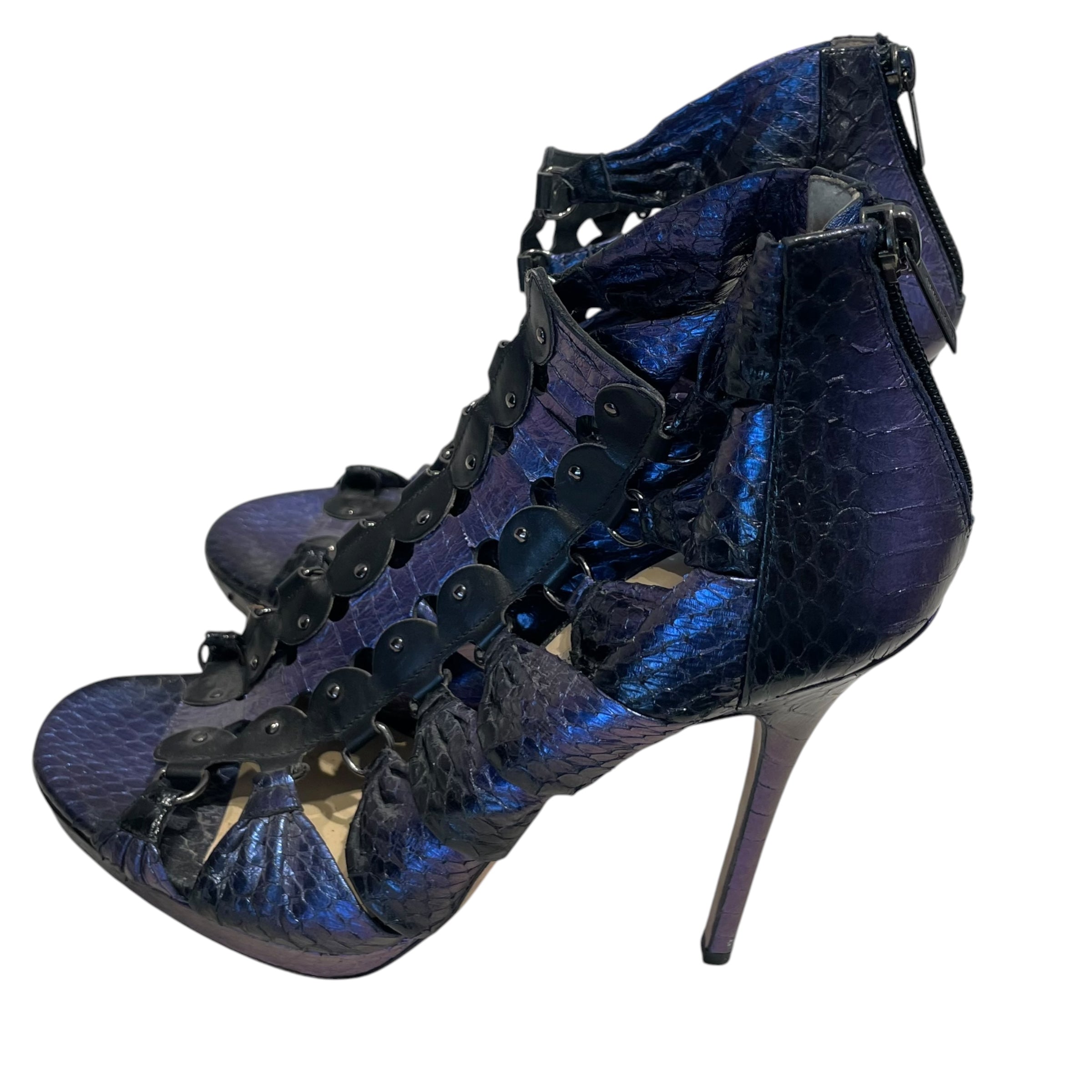 JIMMY CHOO/Heels/EU 41/Iridescent/Leather/PPL/Ember Snakeskin view 3