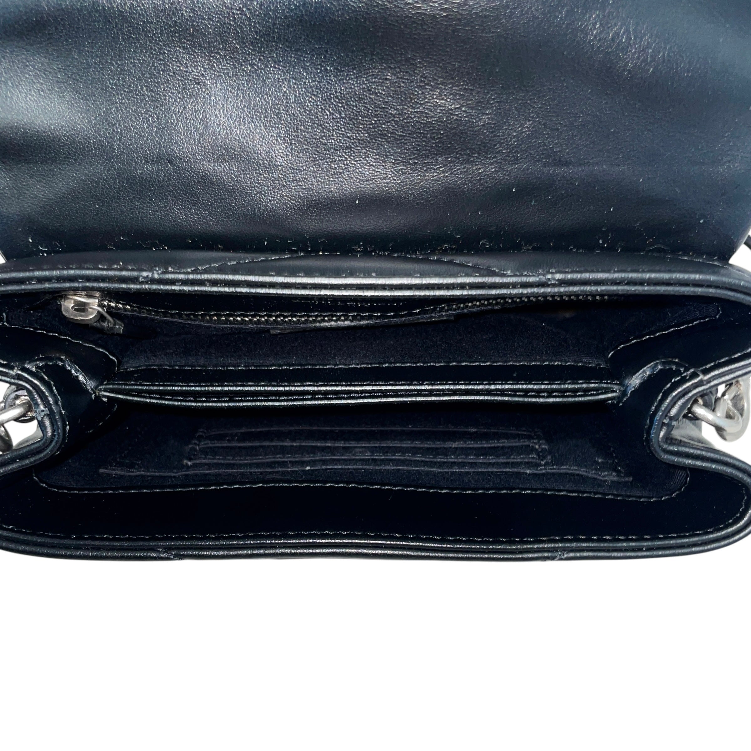 YVES SAINT LAURENT/Cross Body Bag/Leather/BLK/Loulou Chevron-Quilted Toy Bag view 4
