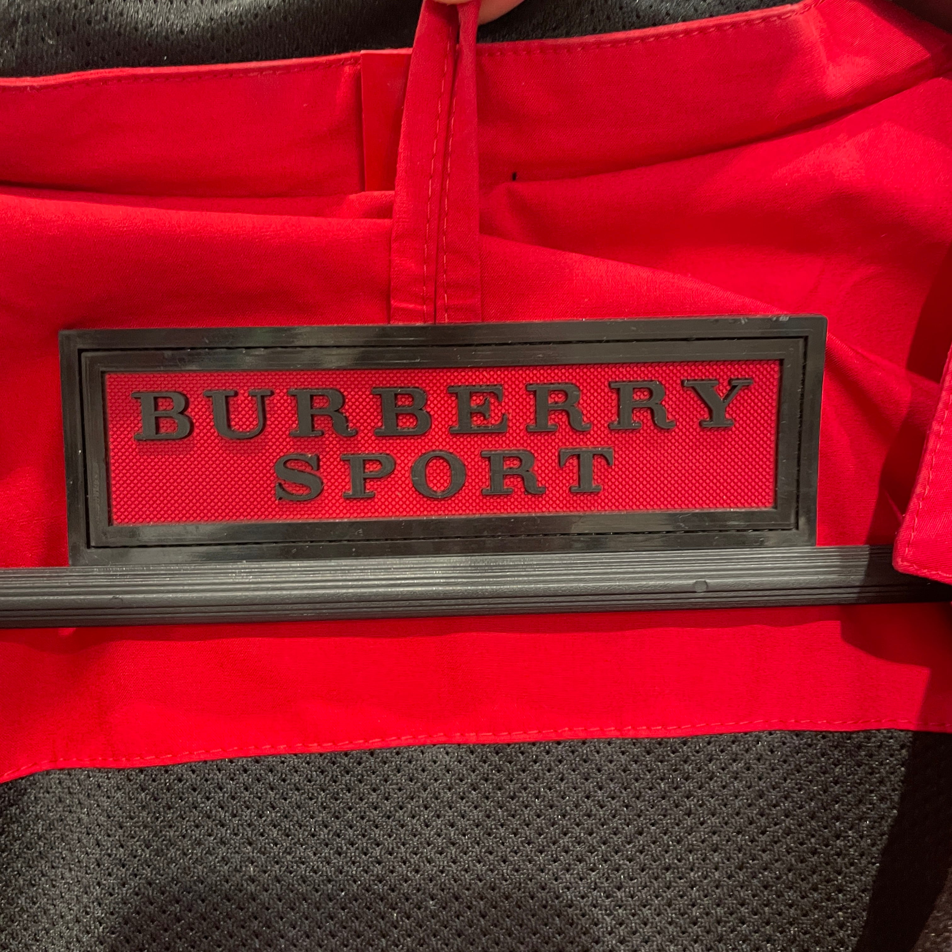 BURBERRY/Windbreaker/XL/Cotton/RED/DETACHABLLE HOOD view 3