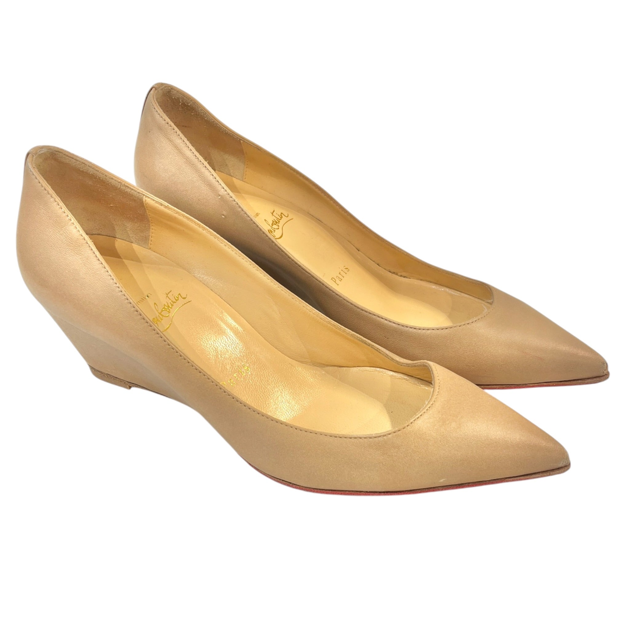 Christian Louboutin/Heels/Leather/BEG/Wedge Heel/PIPINA 55MM WEDGE view 1