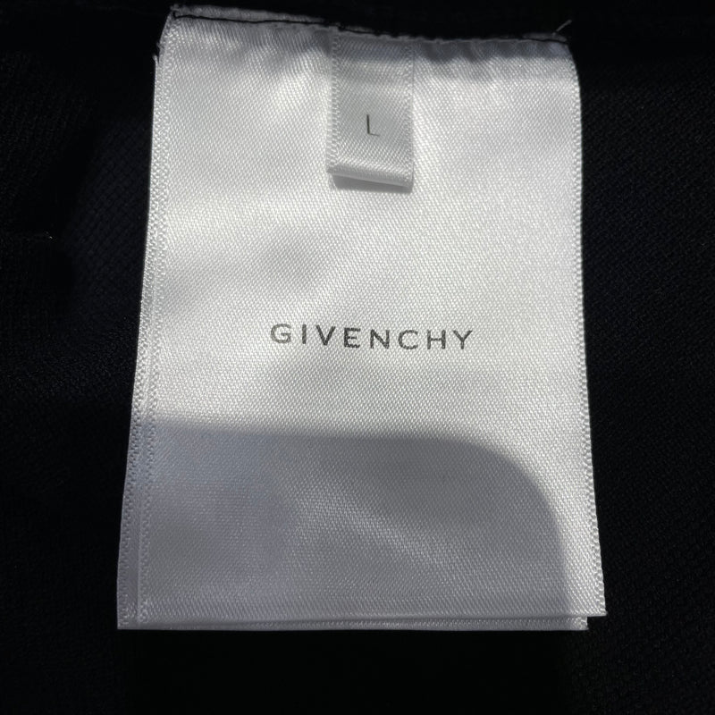 GIVENCHY/Polo Shirt/L/Cotton/BLK/Half Zip