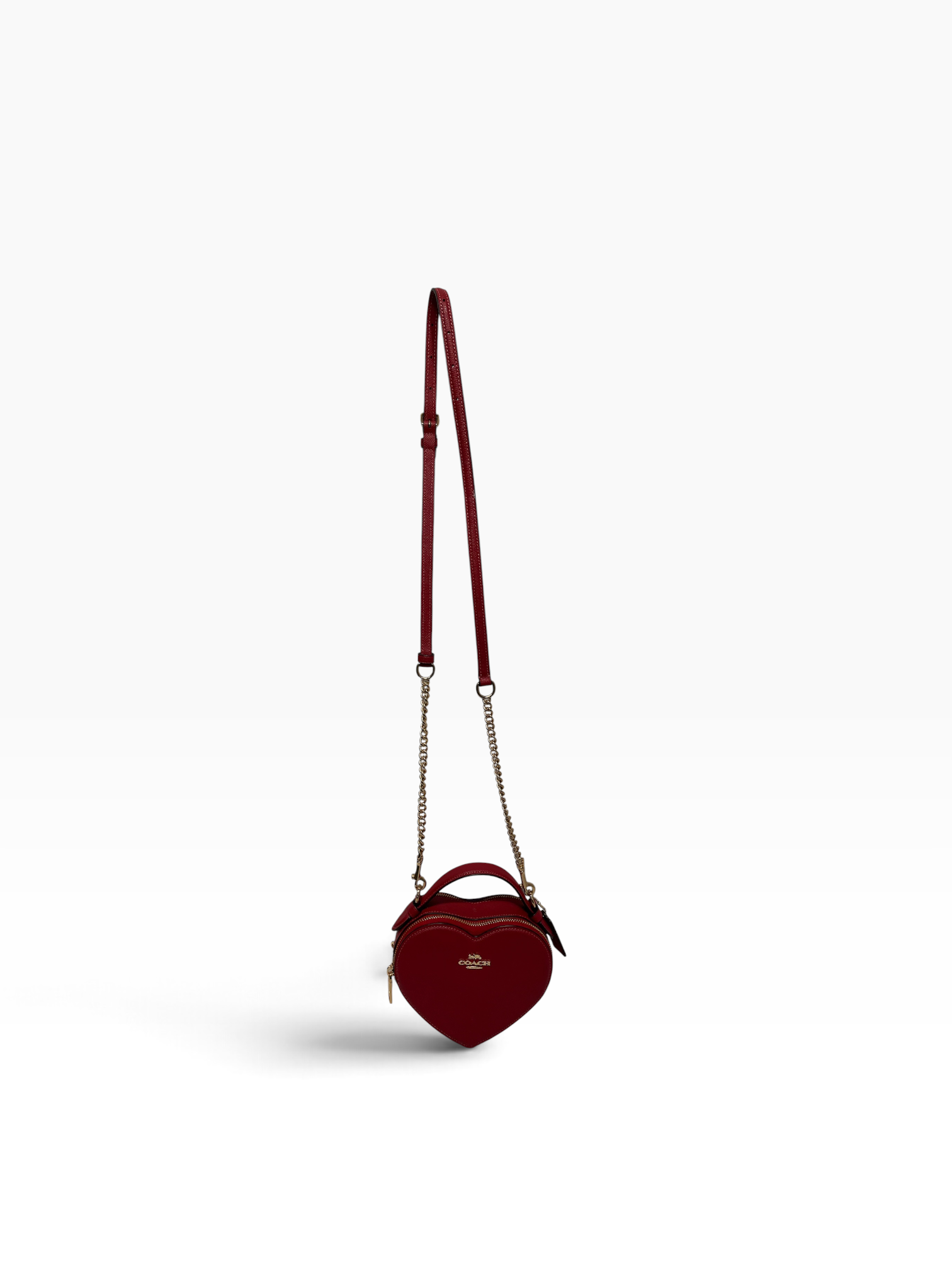 COACH/Cross Body Bag/Leather/RED/Heart Bag view 2