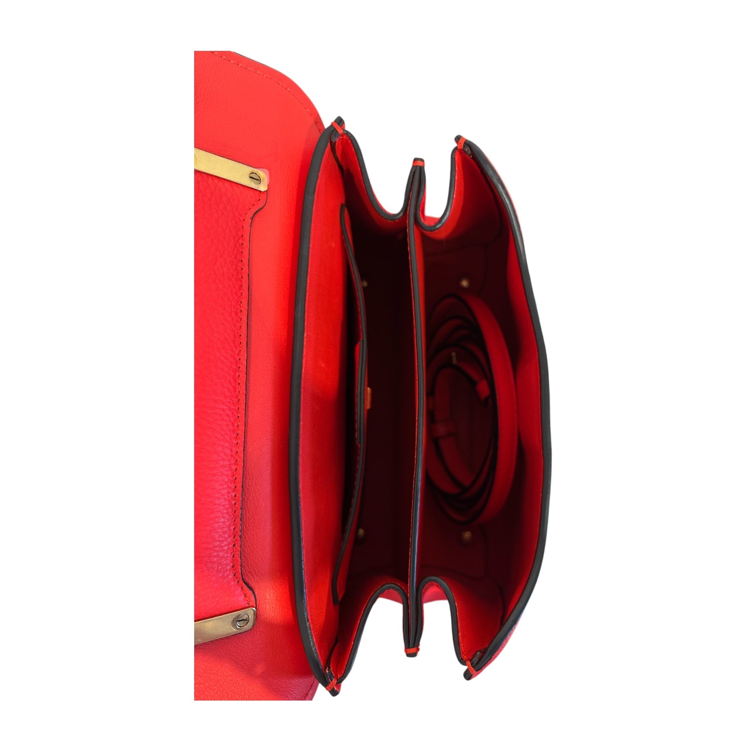 Salvatore Ferragamo/Hand Bag/Leather/RED/top handle bag gold hardware view 5