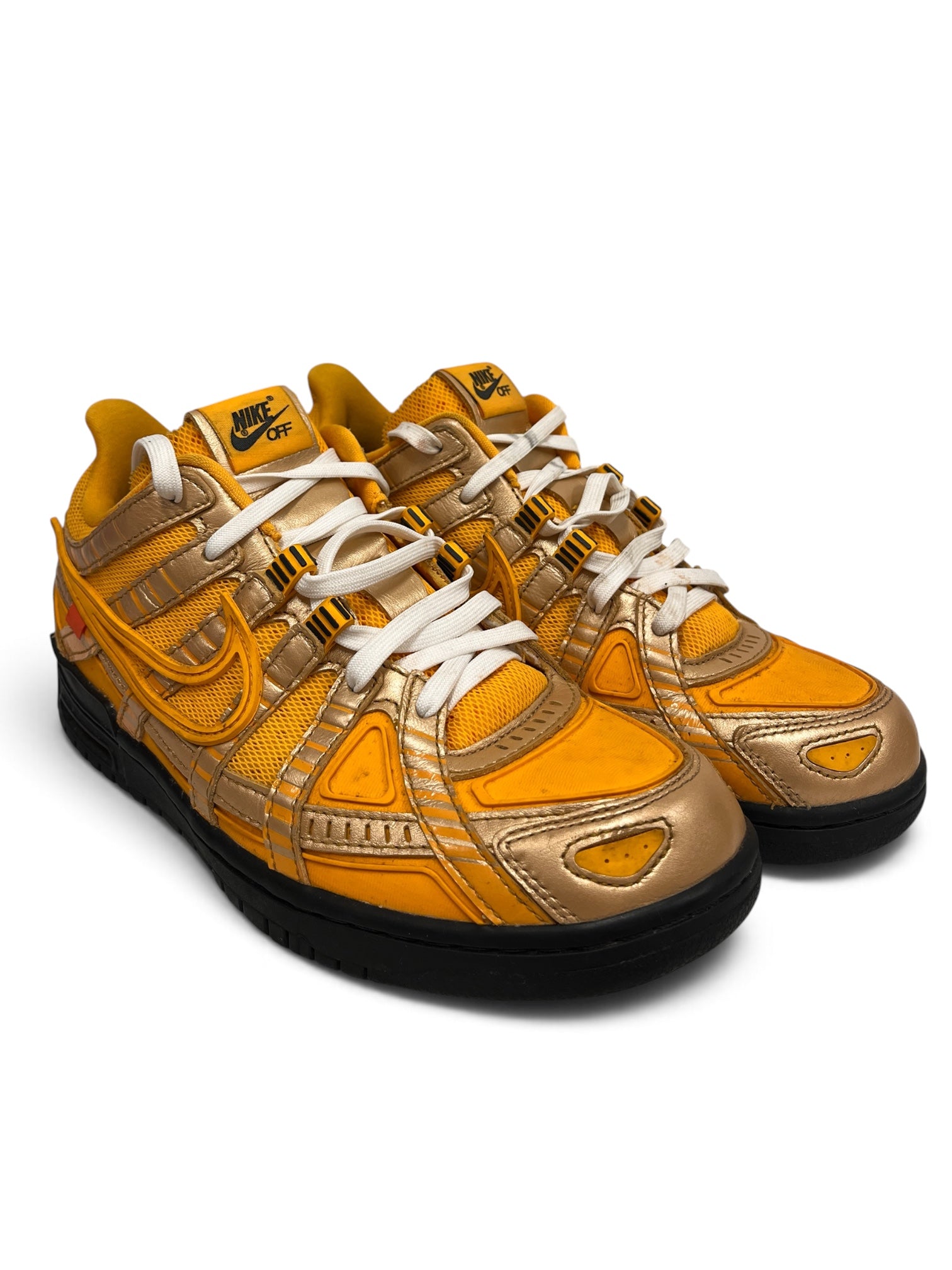 NIKE/OFF-WHITE/Low-Sneakers/US 8.5/GLD/AIR RUBBER DUNK UNI GOLD view 1