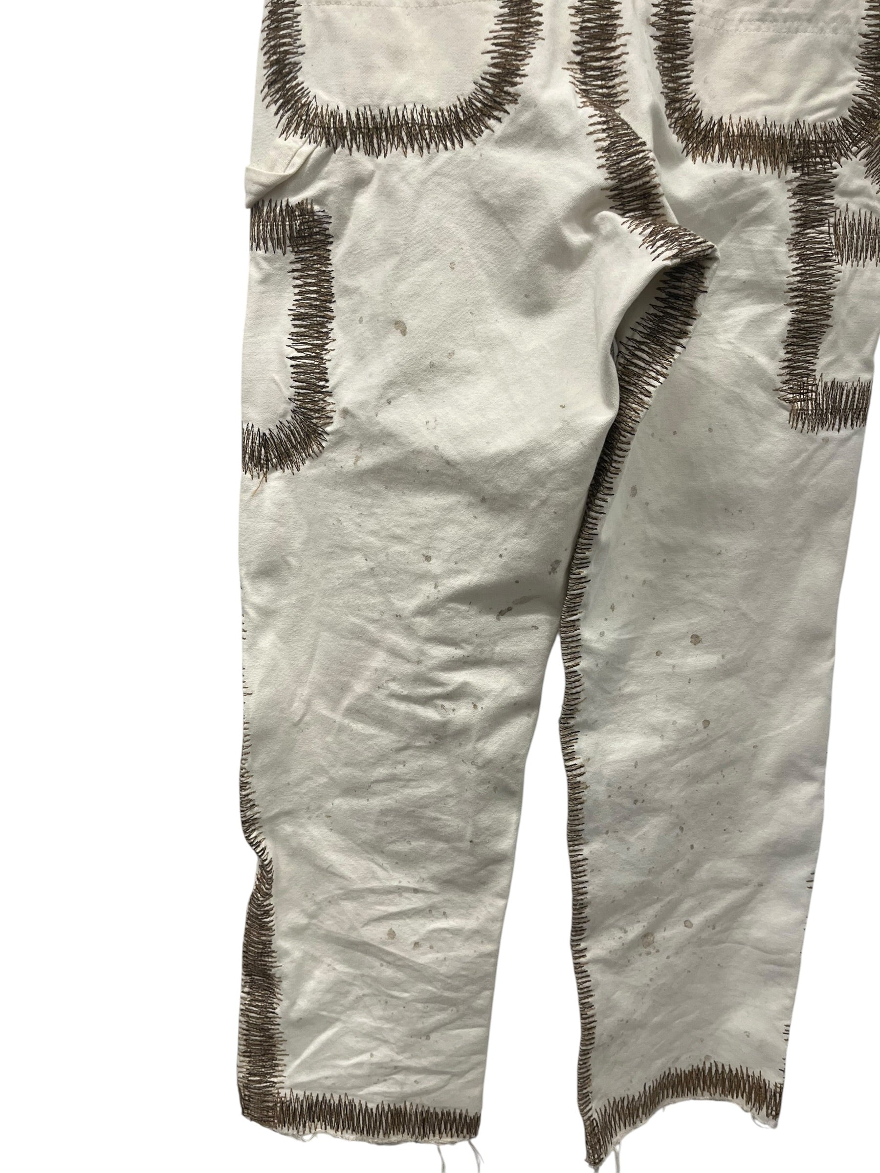 EARTHLING VIP/Carpenter Pants/34/Denim/WHT/EMBROIDERED CARPENTER PANTS view 5