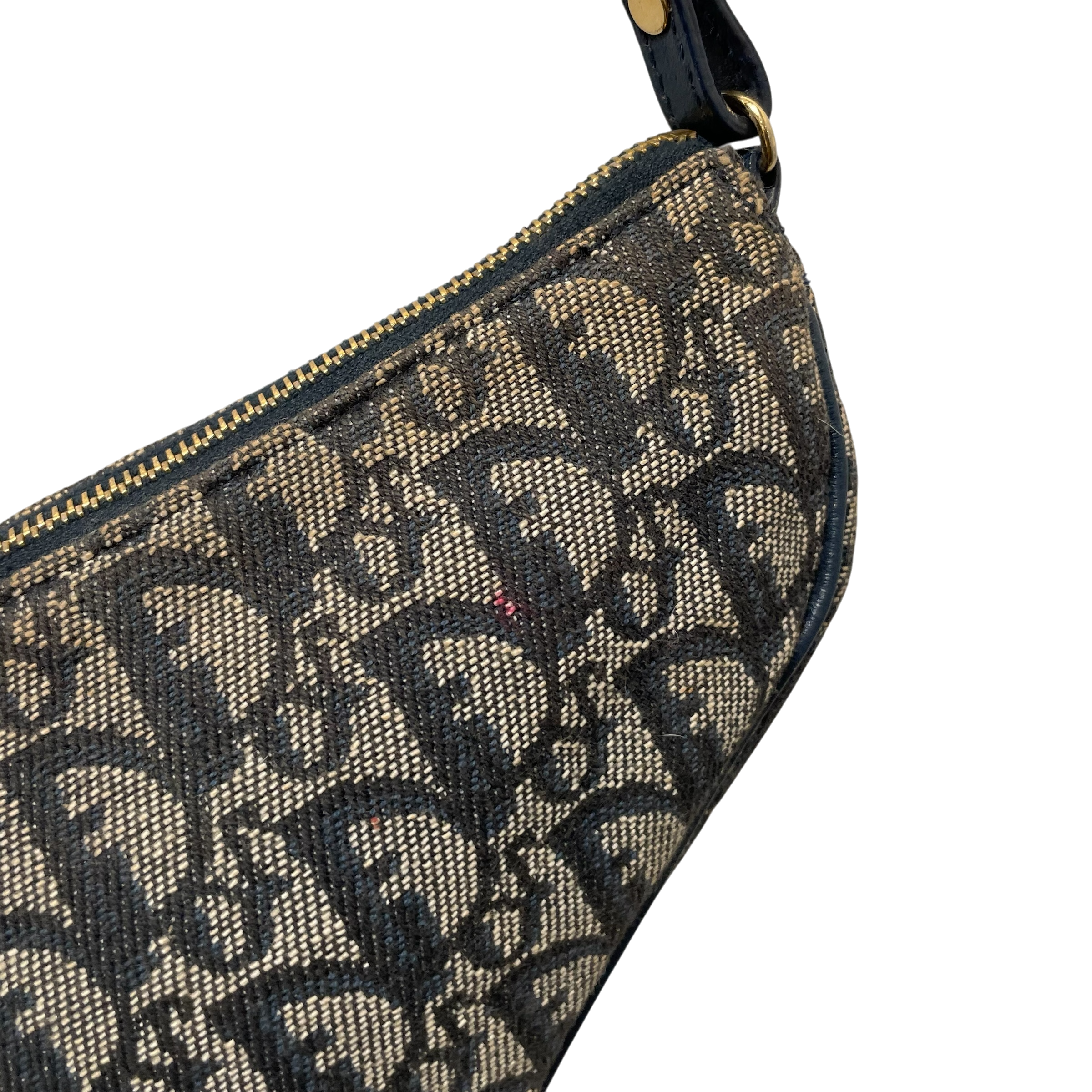 Christian Dior/Hand Bag/Monogram/NVY/Diorissimo Sadle Vintage Bag view 6
