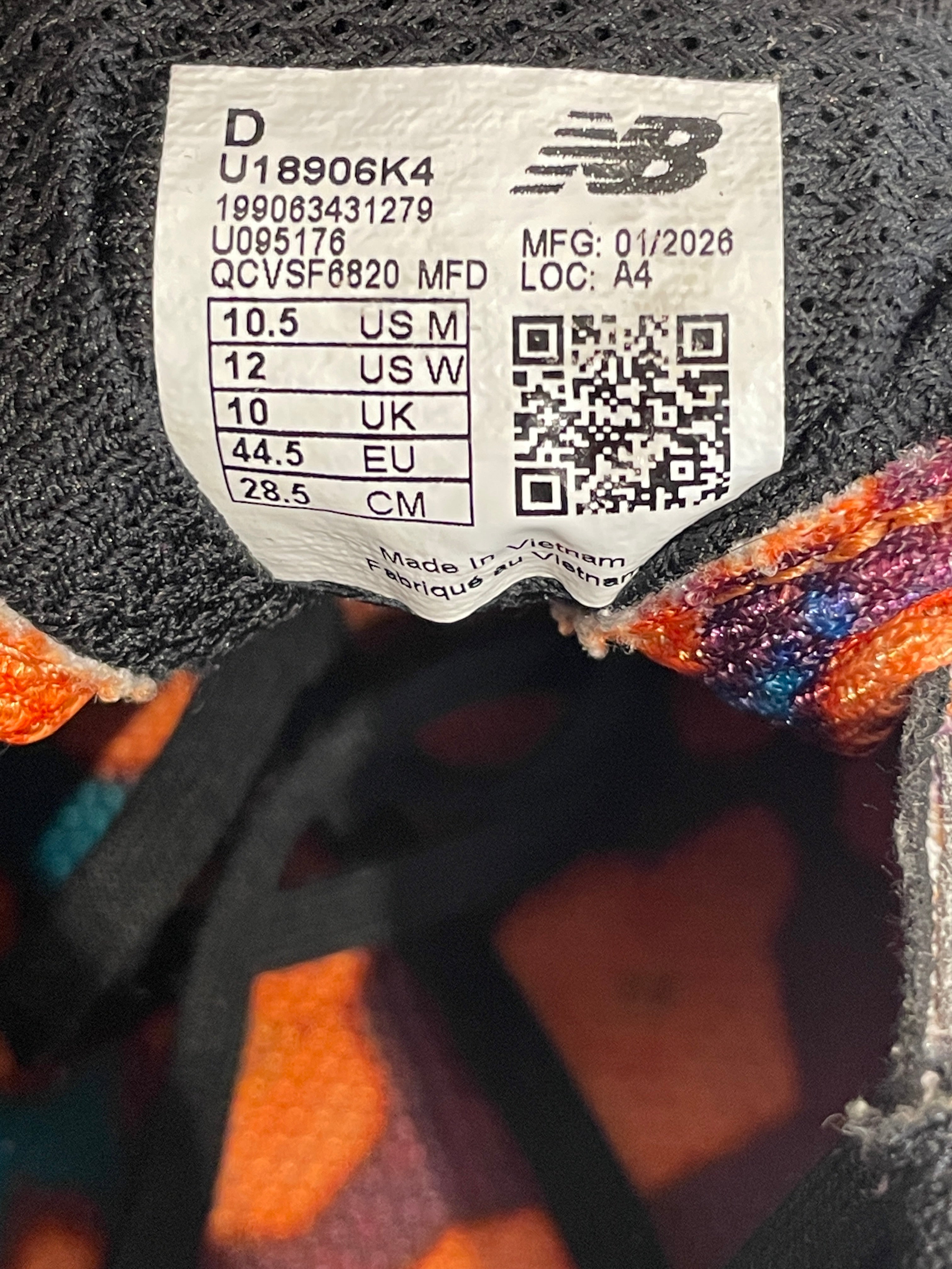 NEW BALANCE/Low-Sneakers/US 10.5/All Over Print/Nylon/MLT/CUT THE CHECK view 8