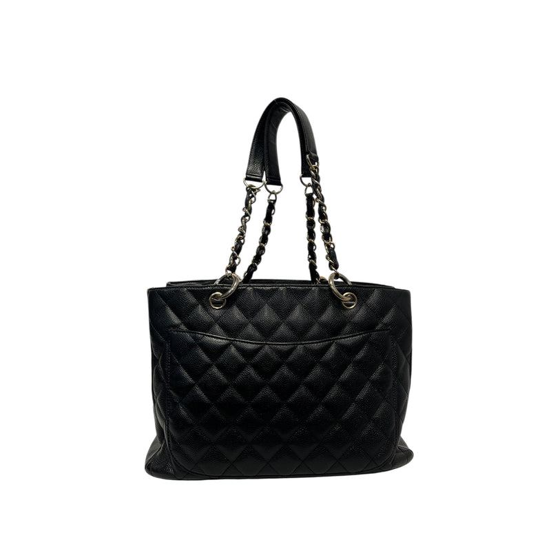 CHANEL/Hand Bag/Leather/BLK/caviar grand shoppig tote