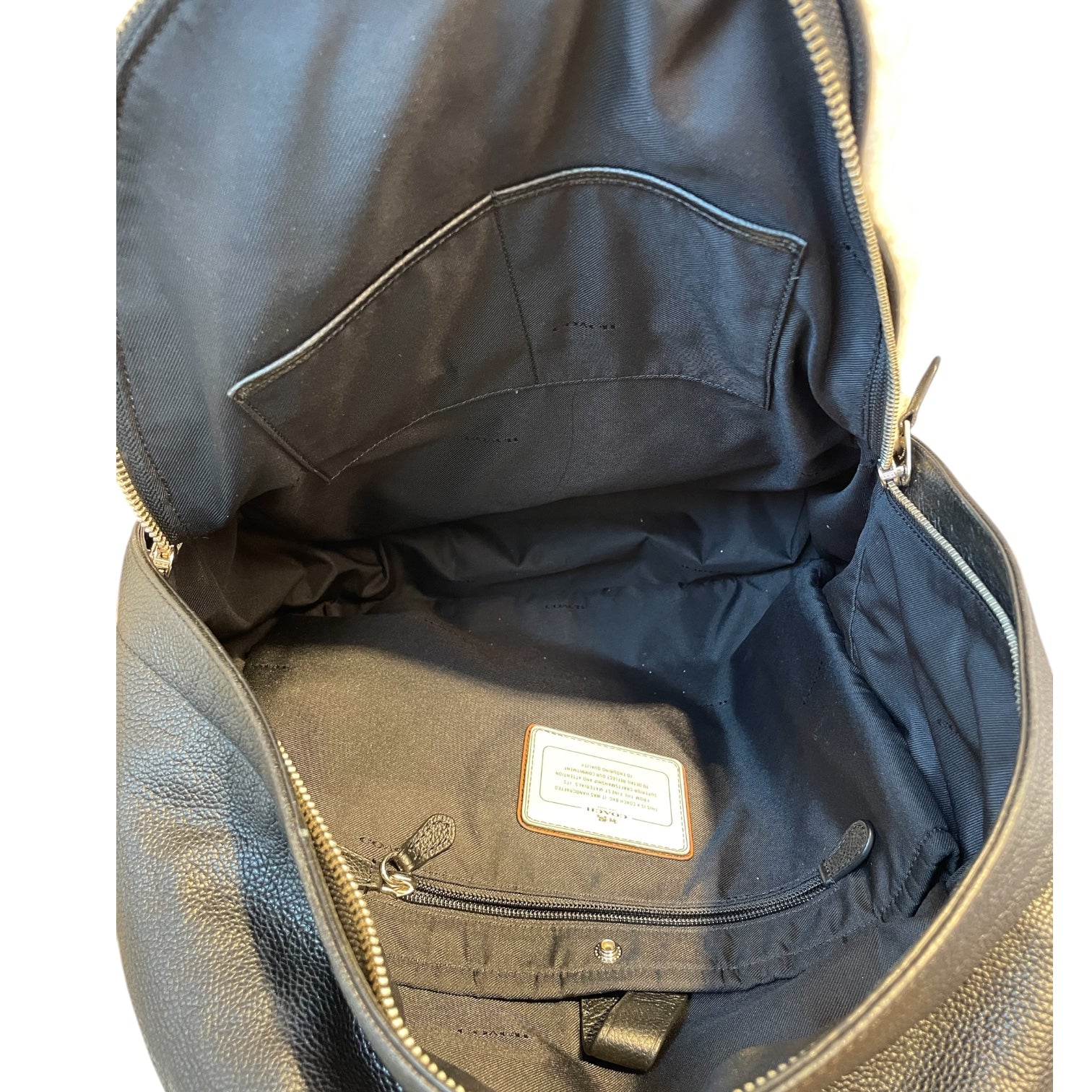 COACH/Backpack/Leather/BLK/shearling campus bag view 3