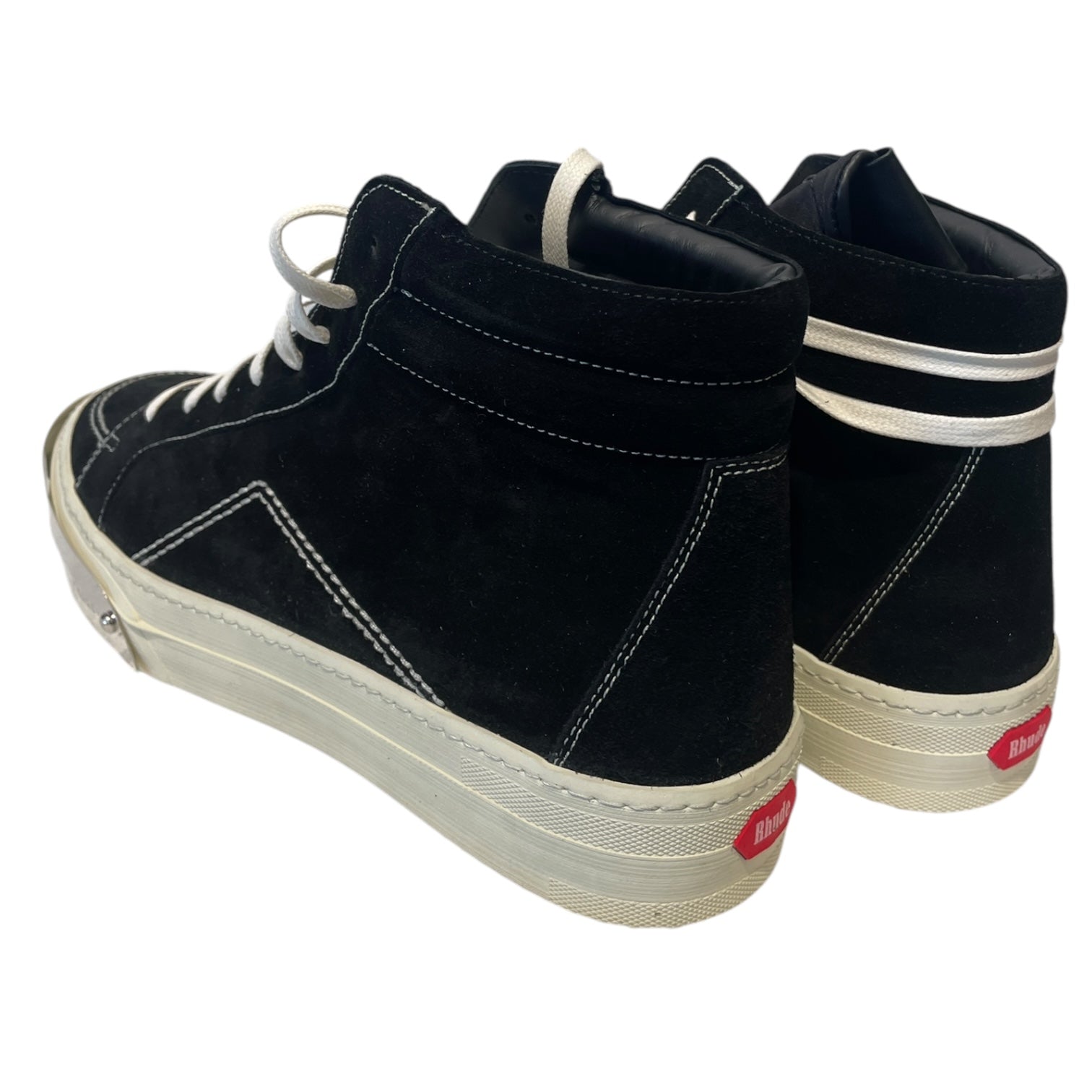 RHUDE/Hi-Sneakers/US 12/Suede/BLK/ view 2