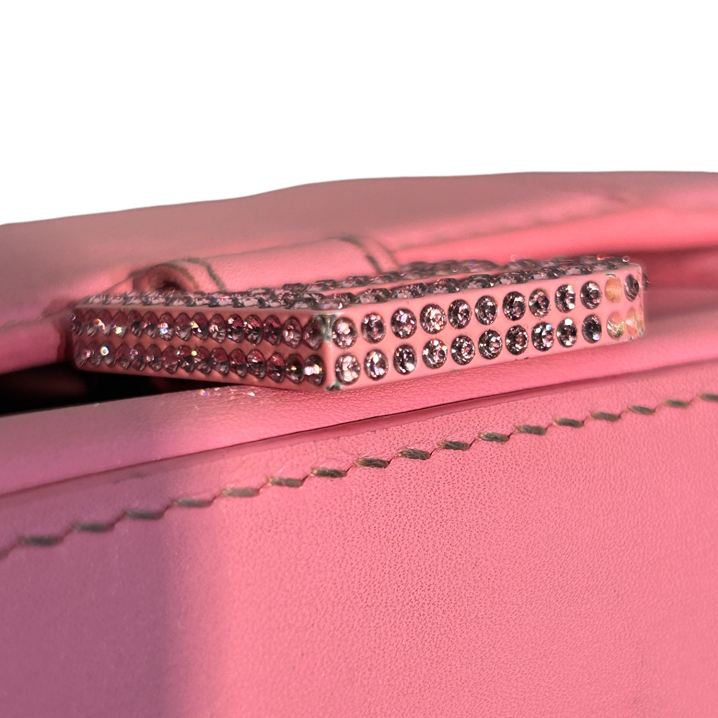 BALENCIAGA/Hand Bag/Leather/PNK/HOURGLASS RHINESTONE view 17