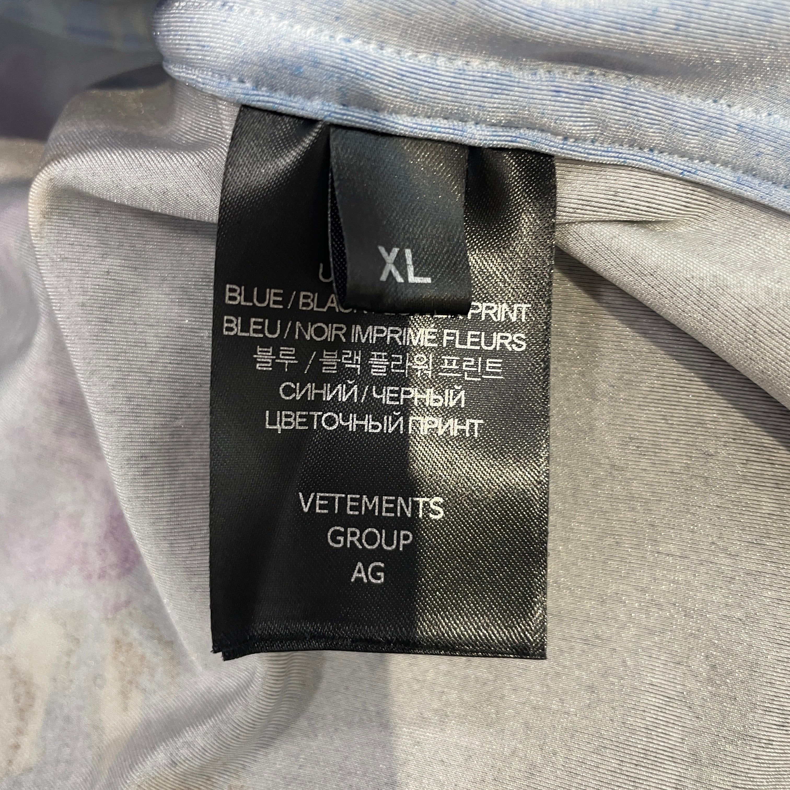 VETEMENTS/LS Shirt/XL/Velour/MLT/Floral Pattern/ view 5