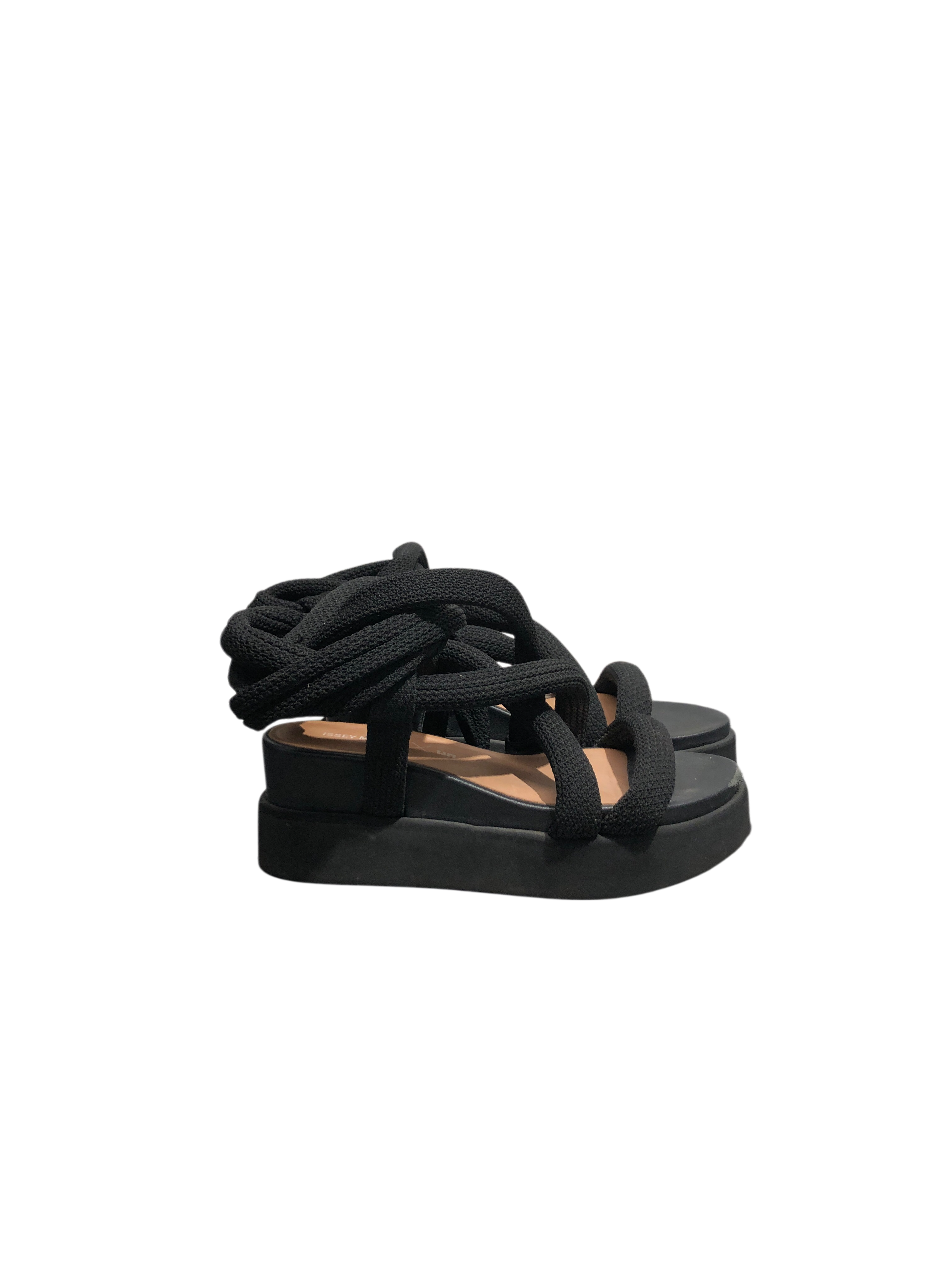 ISSEY MIYAKE/Sandals/EU 38/Cotton/BLK/ view 3