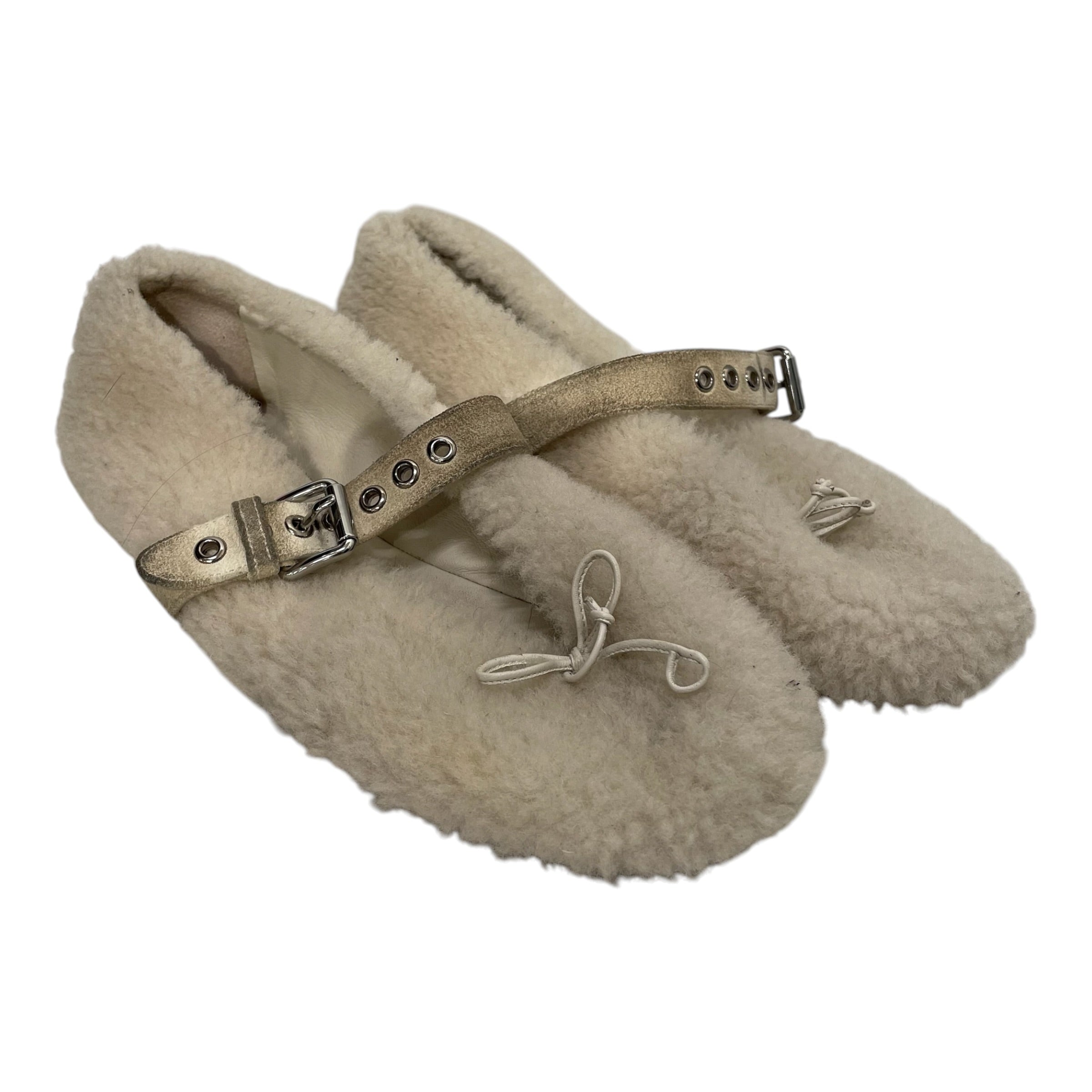 MIU MIU/Flat Shoes/EU 39.5/CRM/shearling view 1