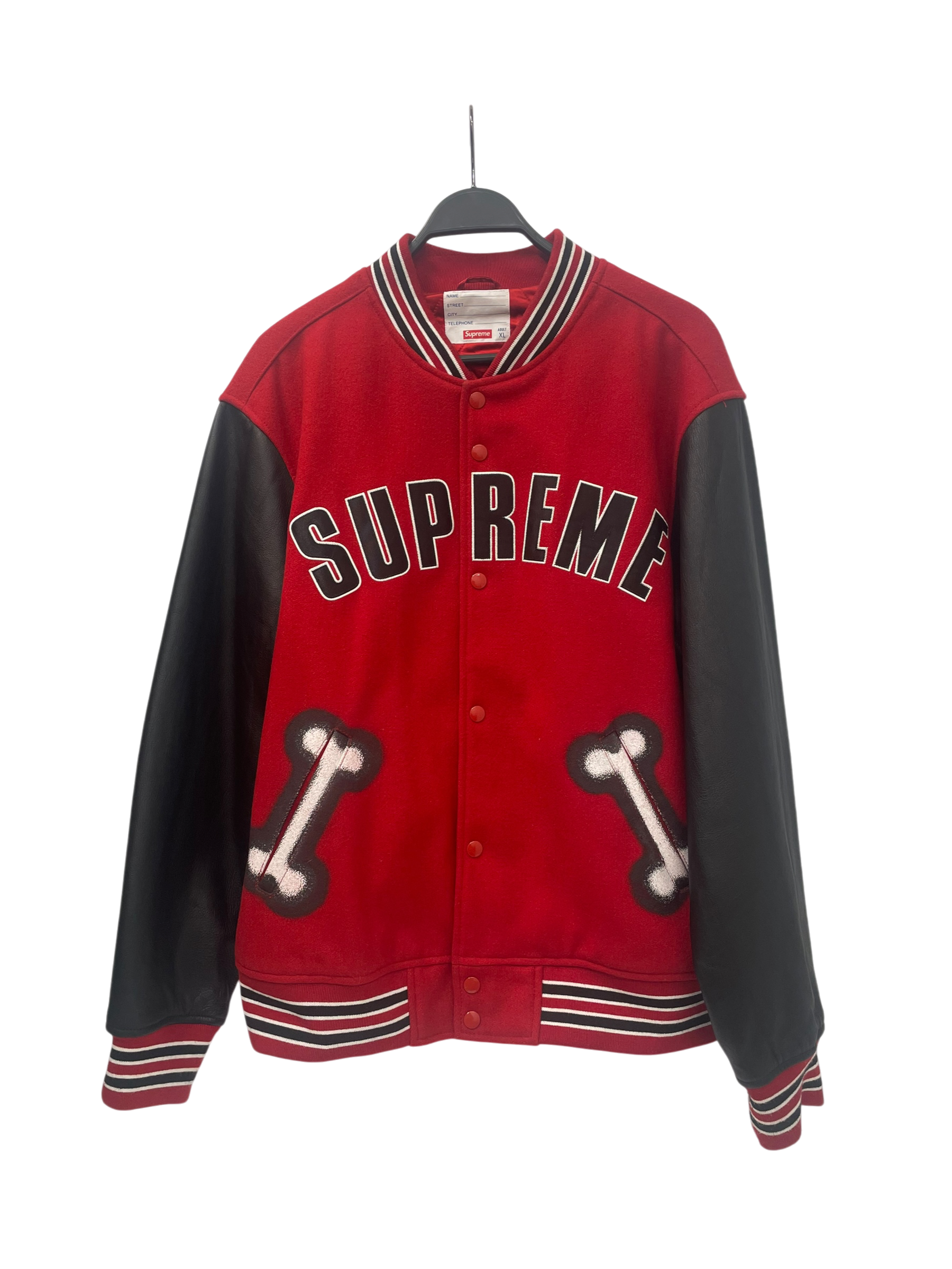 Supreme/CHITO/Jacket/XL/Wool/RED/Graphic/Bone Varsity Jkt F/W 2018 view 1