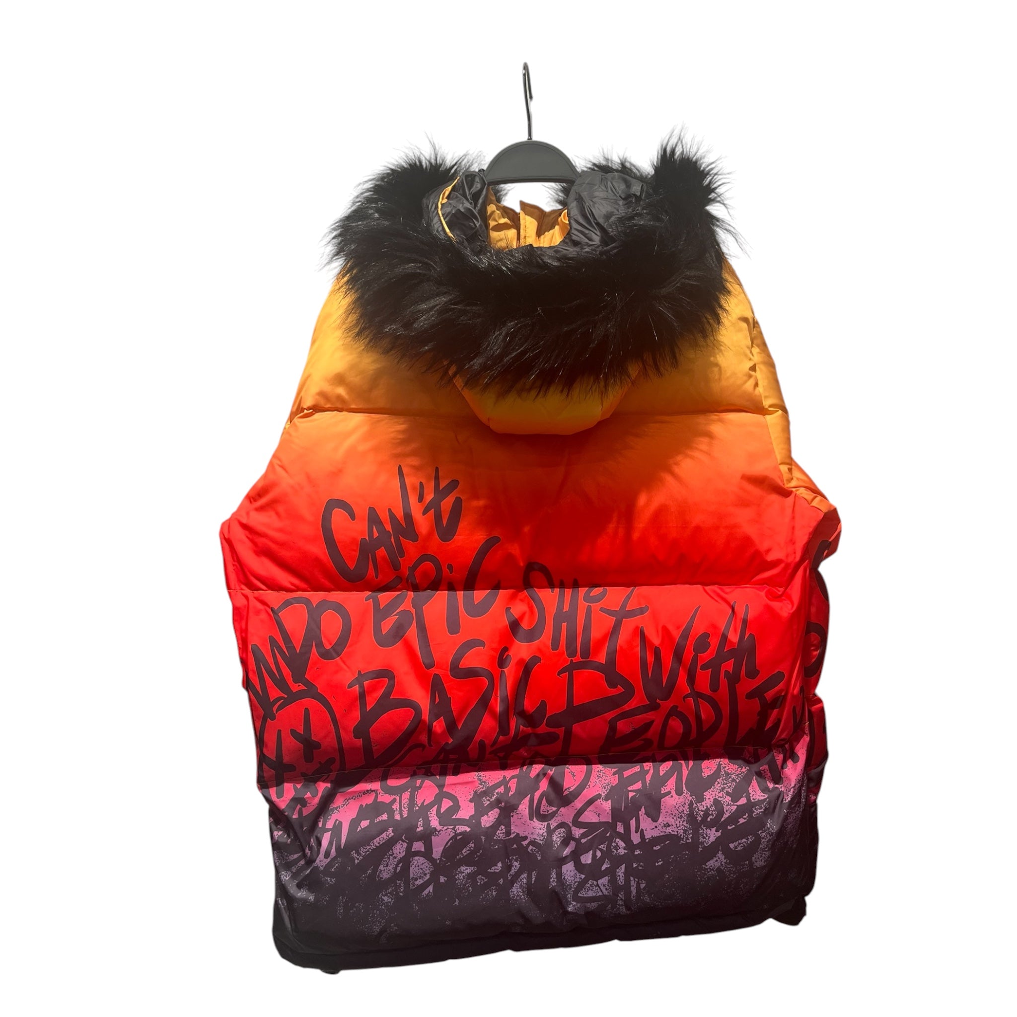 Cult of Individuality/Puffer Jkt/M/Nylon/MLT/All Over Print/SUNSET PUFFER FUR HOOD view 2