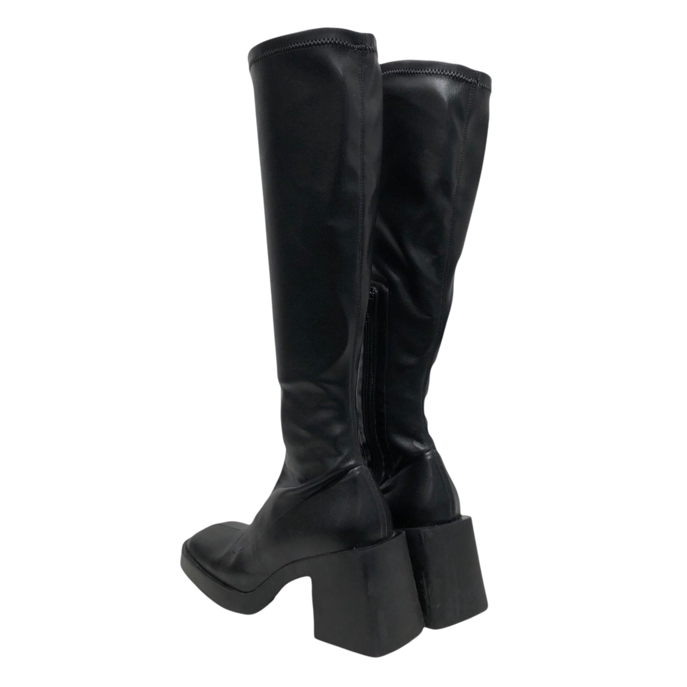 JUSTINE CLENQUET/Long Boots/EU 37/Leather/BLK/chloe heel boots view 2