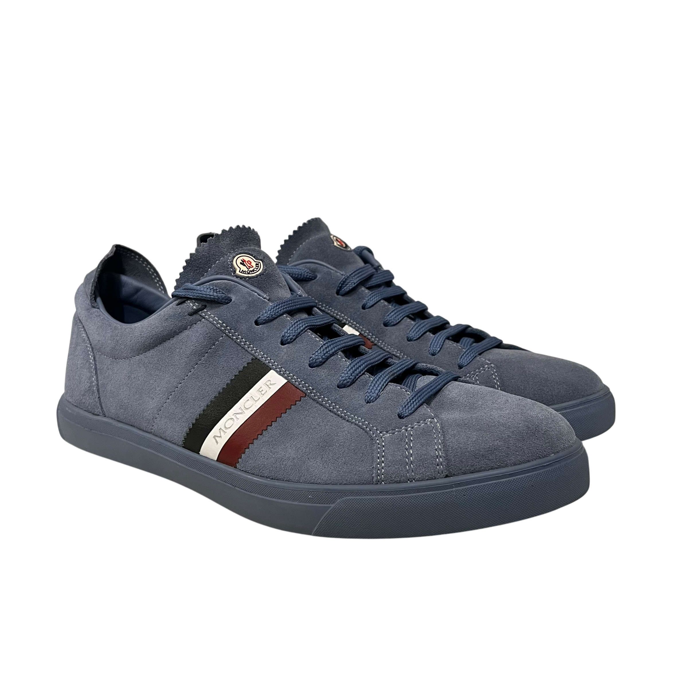 MONCLER/Low-Sneakers/EU 45/Suede/BLU/moncler blue suede shoes view 1