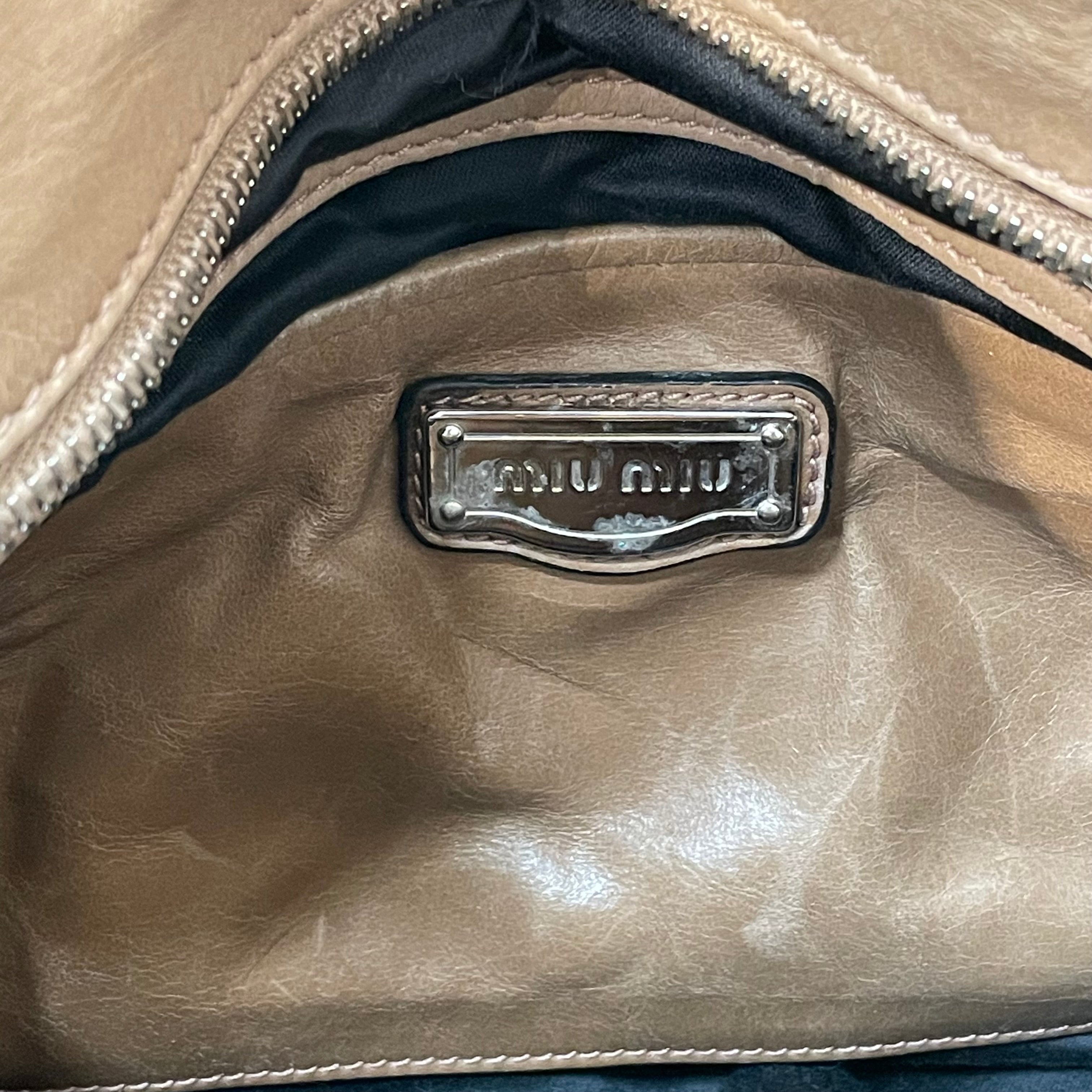 MIU MIU/Hand Bag/Leather/CML/vitello lux bow satchel view 4