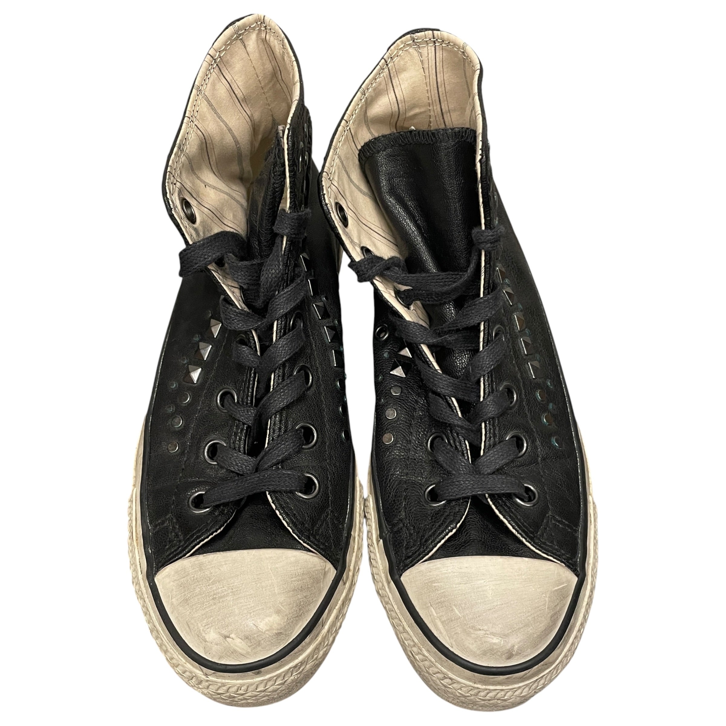 CONVERSE/john varvatos/Hi-Sneakers/US 8/Leather/BLK/Studded view 3