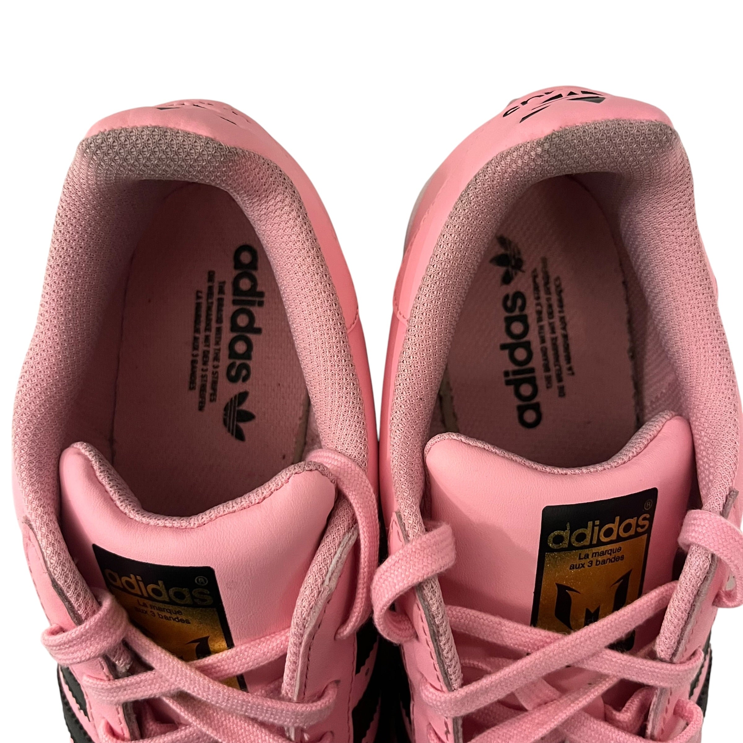adidas/Low-Sneakers/US 9/Leather/PNK/messi superstar view 3