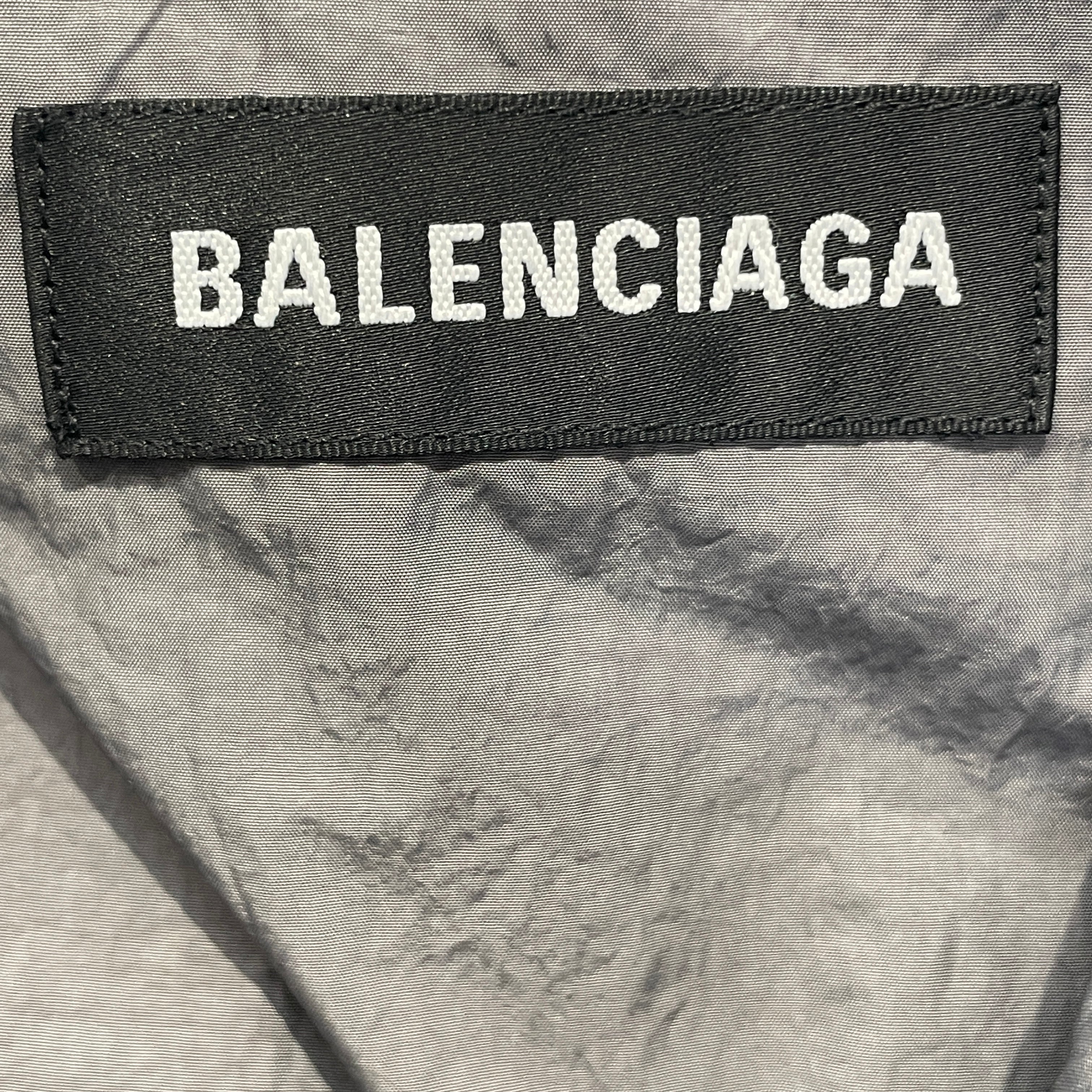 BALENCIAGA/Windbreaker/50/Nylon/GRY/TRACK JACKET view 3
