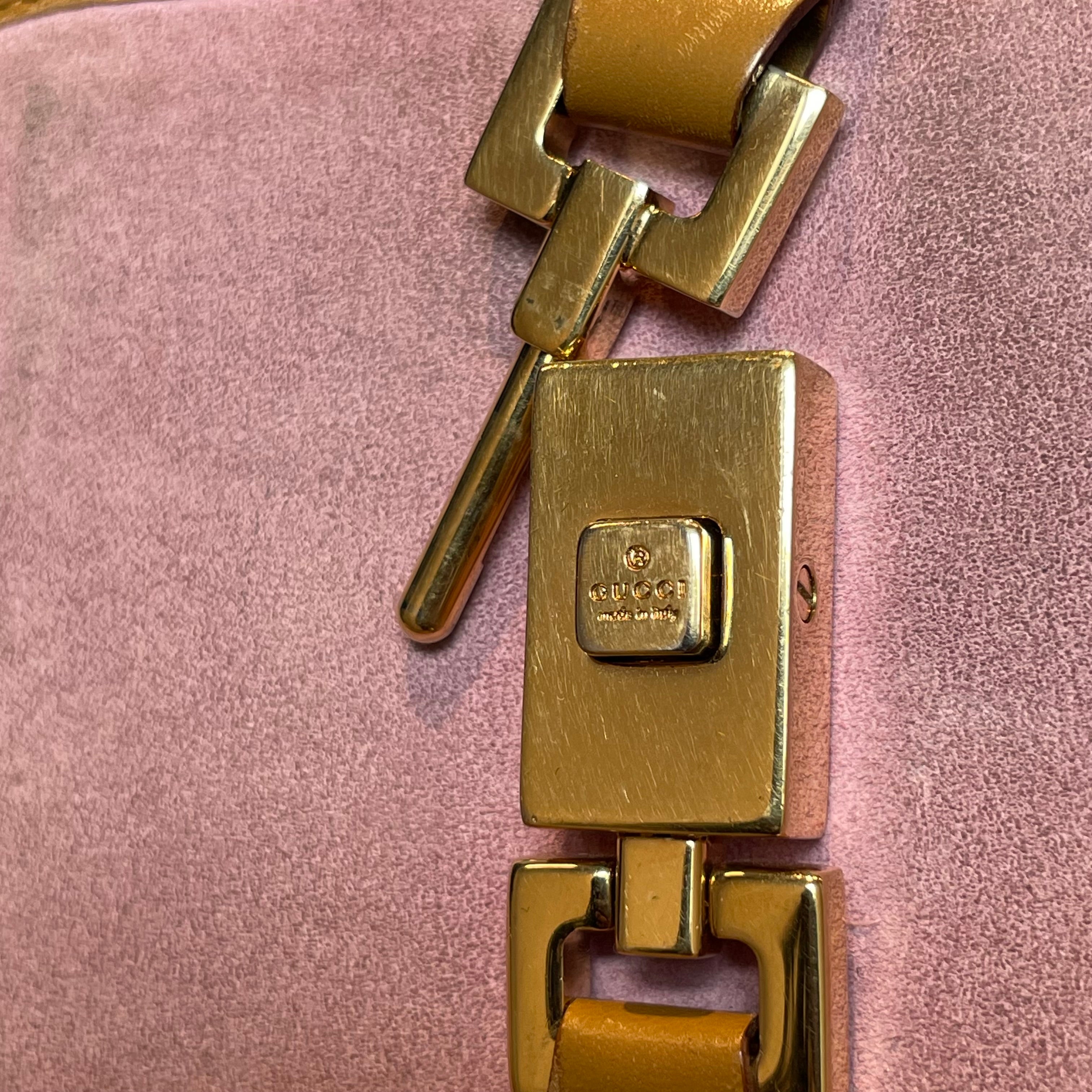 GUCCI/Coin Wallet/Suede/PNK/GOLD BUTTON CLASP view 6