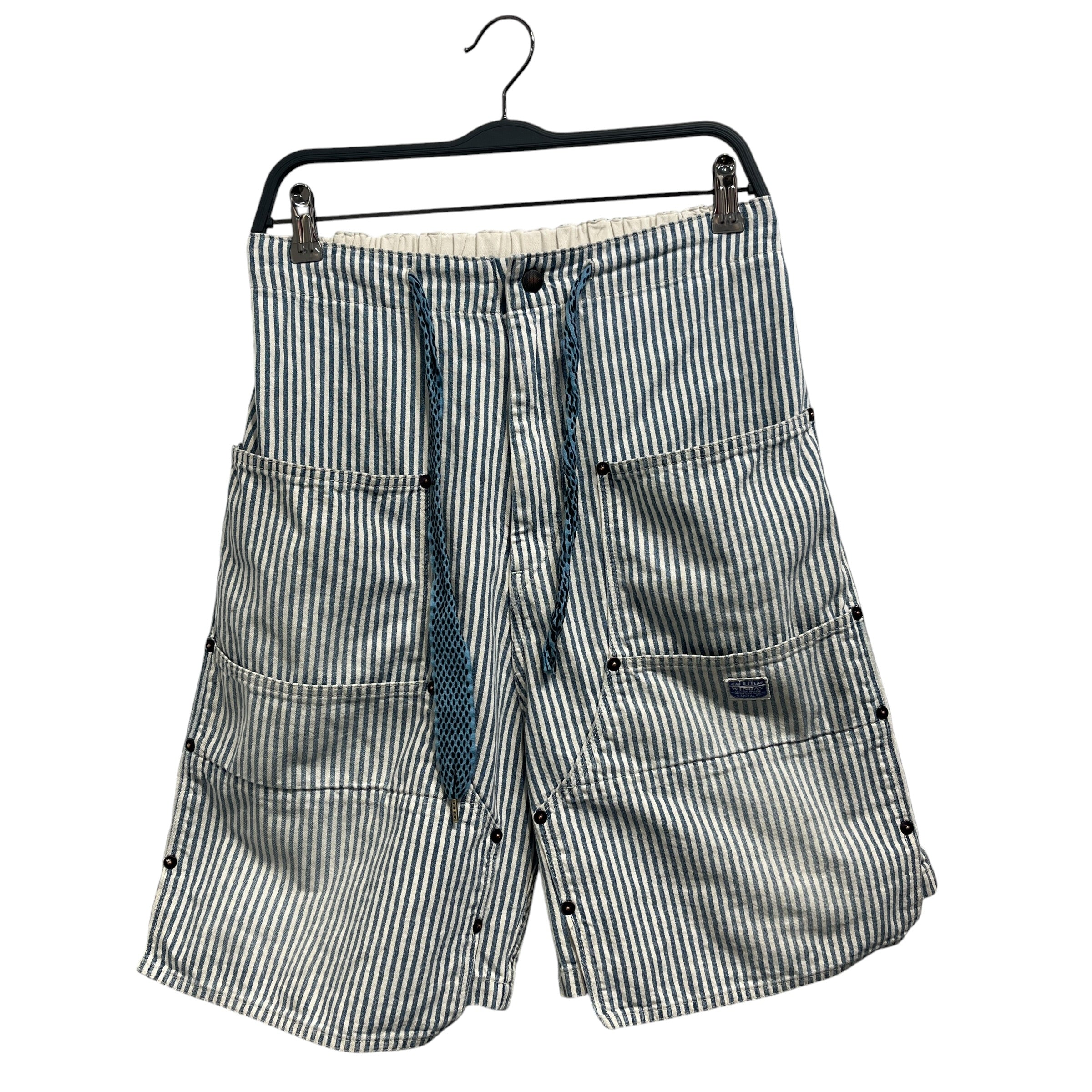KAPITAL/Shorts/3/Cotton/WHT/Stripe/Hickory Stripe Easy Shorts view 1