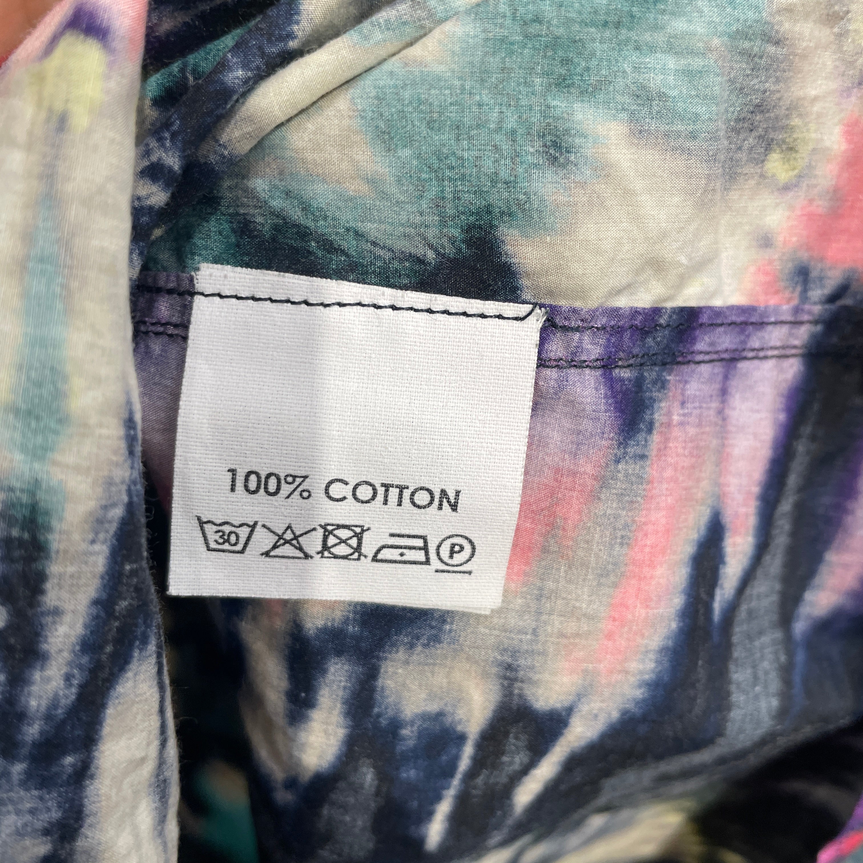 DRIES VAN NOTEN/LS Shirt/Cotton/MLT/TIE DYE GRN PPL YLW RED view 4
