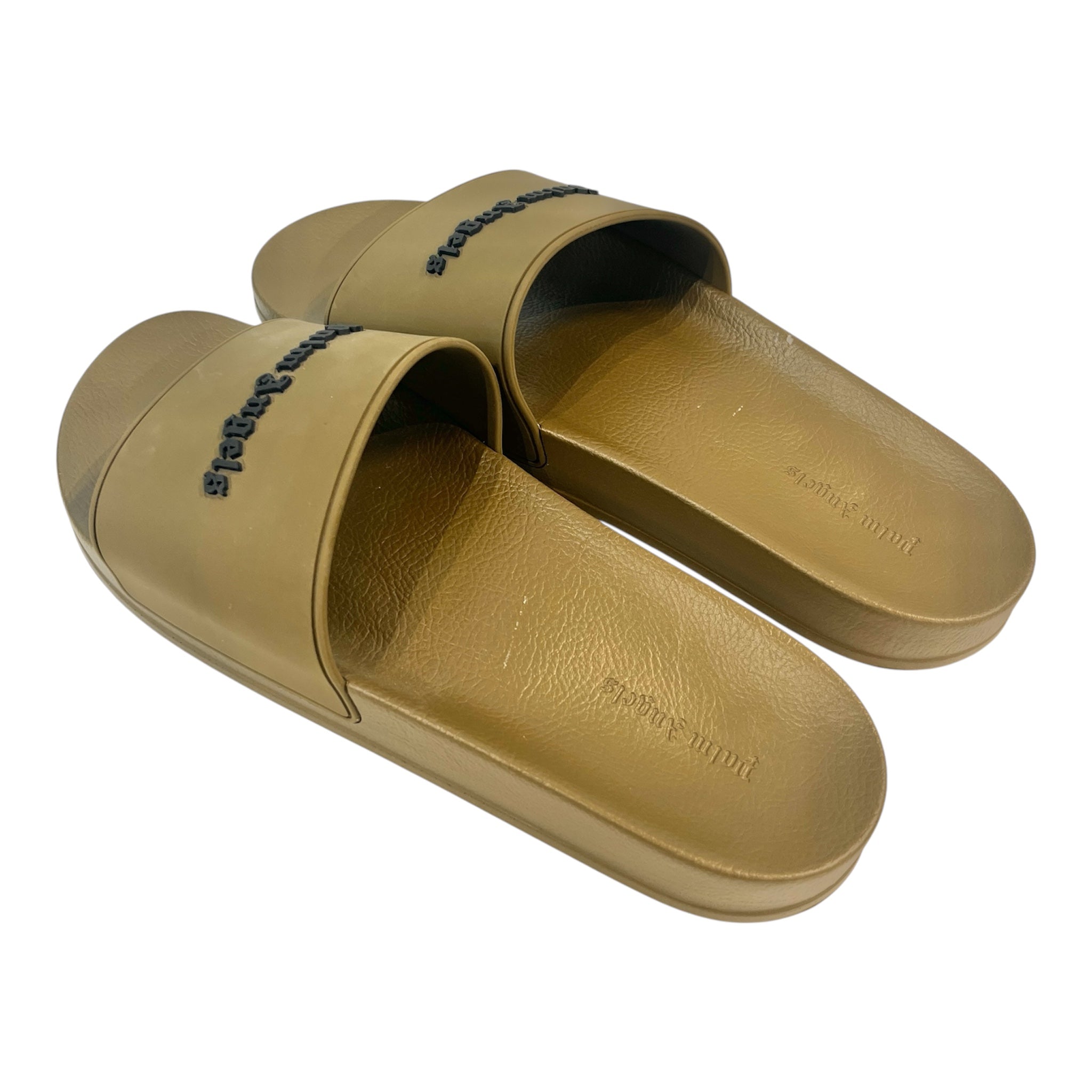 Palm Angels/Sandals/EU 46/GRN/MONOGRAM EMBOSSED POOL SLIDES view 2