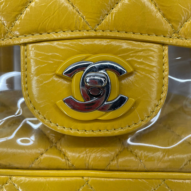 CHANEL/Backpack/Leather/YEL/AQUARIUM QUILTED PVC