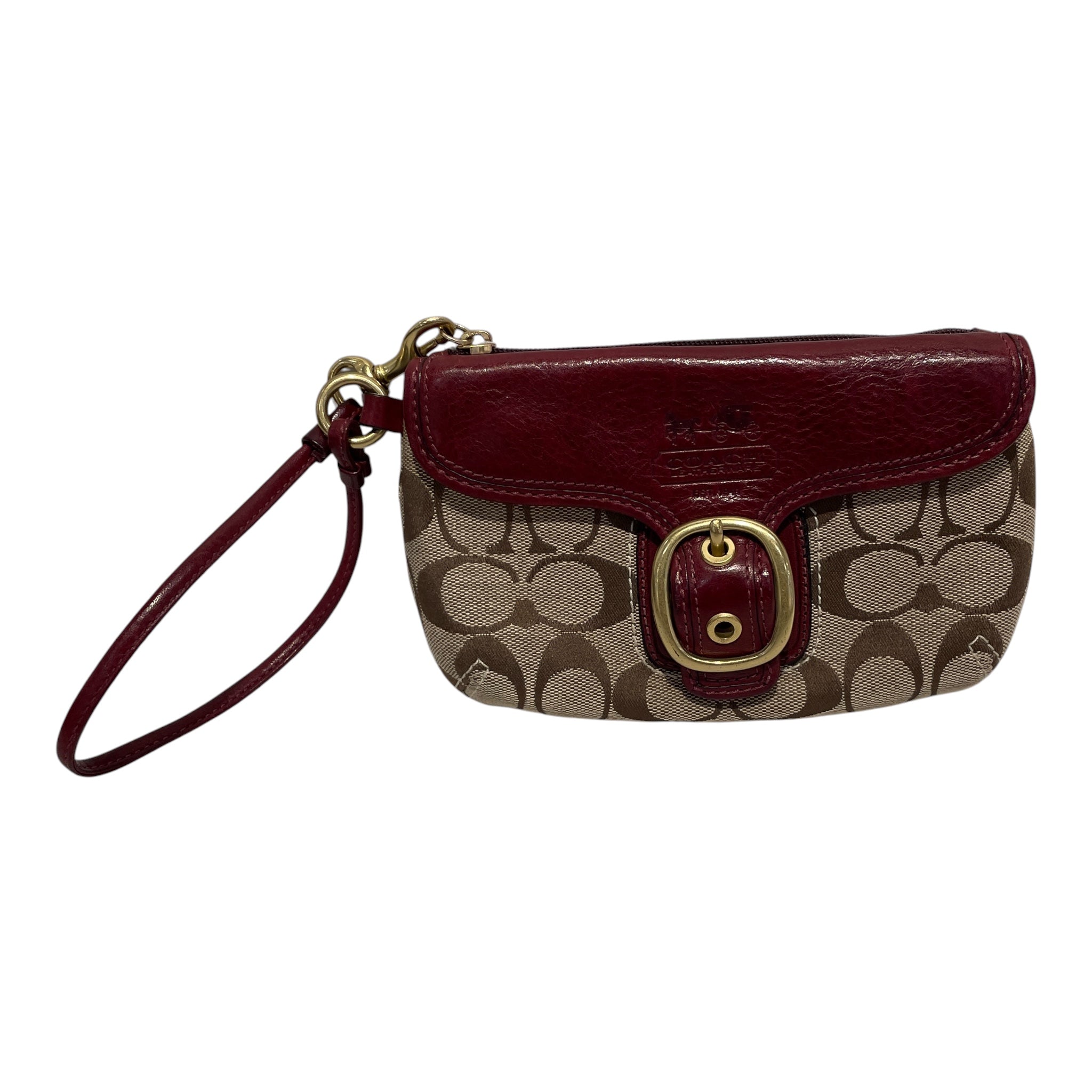 COACH/Hand Bag/Monogram/Cotton/BEG/Bleecker Legacy Wristlet view 1