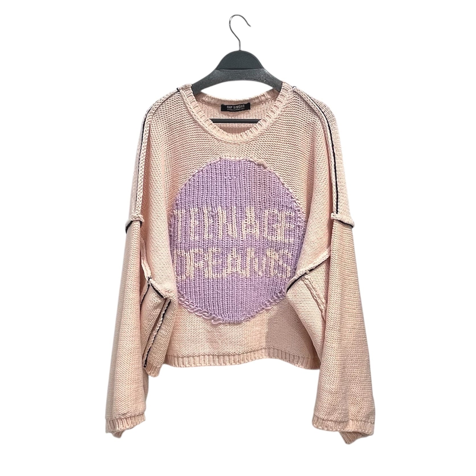 RAF SIMONS/Heavy Sweater/L/Wool/PNK/TEENAGE DREAMS CROPPED SWEATER view 1