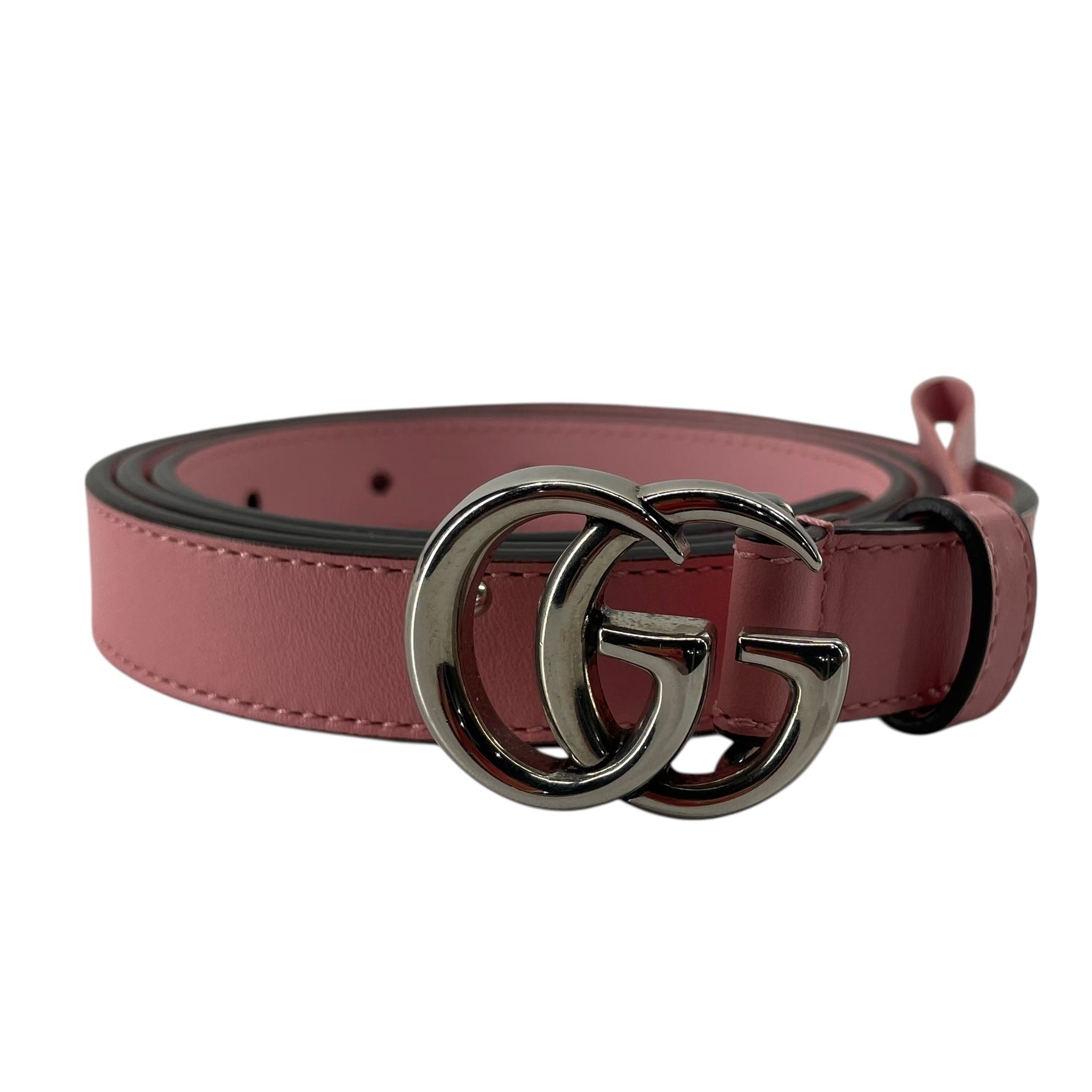 GUCCI/Belt/Leather/PNK/SILVER GG view 1