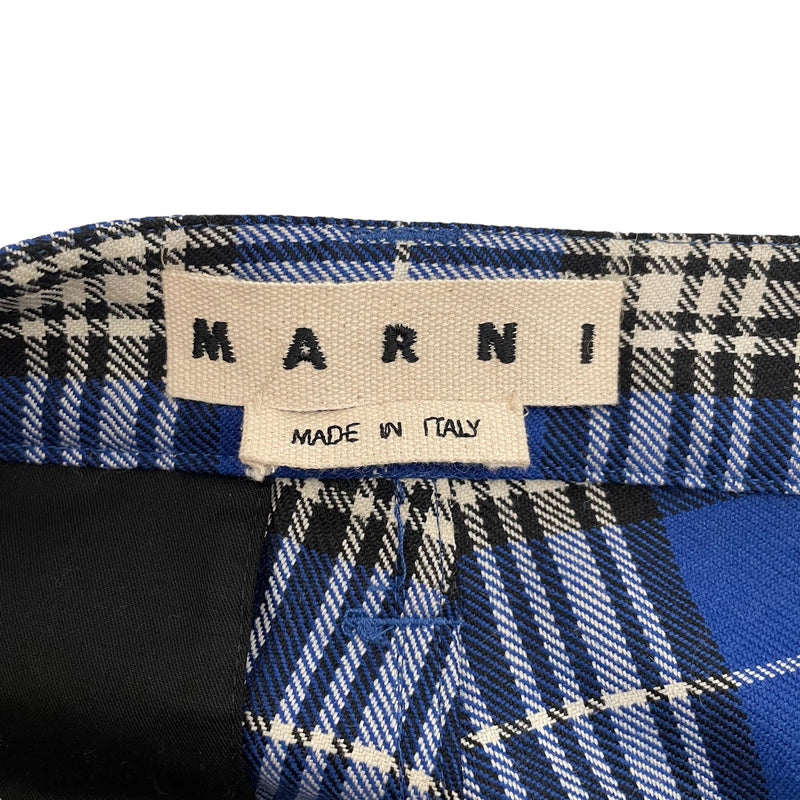 MARNI/Pants/32/Wool/BLU/Plaid/