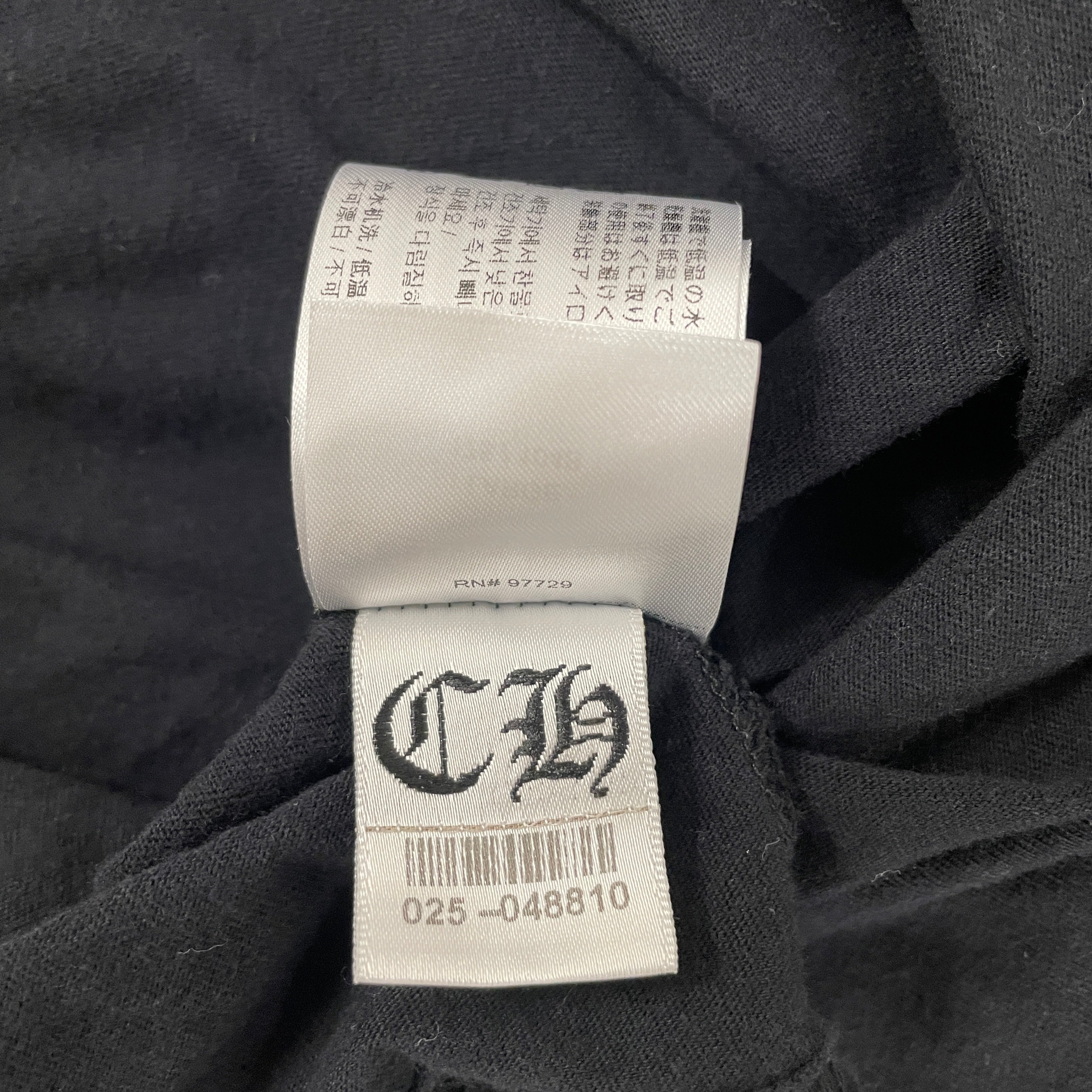 CHROME HEARTS/LS T-Shirt/L/Cotton/BLK/BACK SHOULDER LOGO view 4