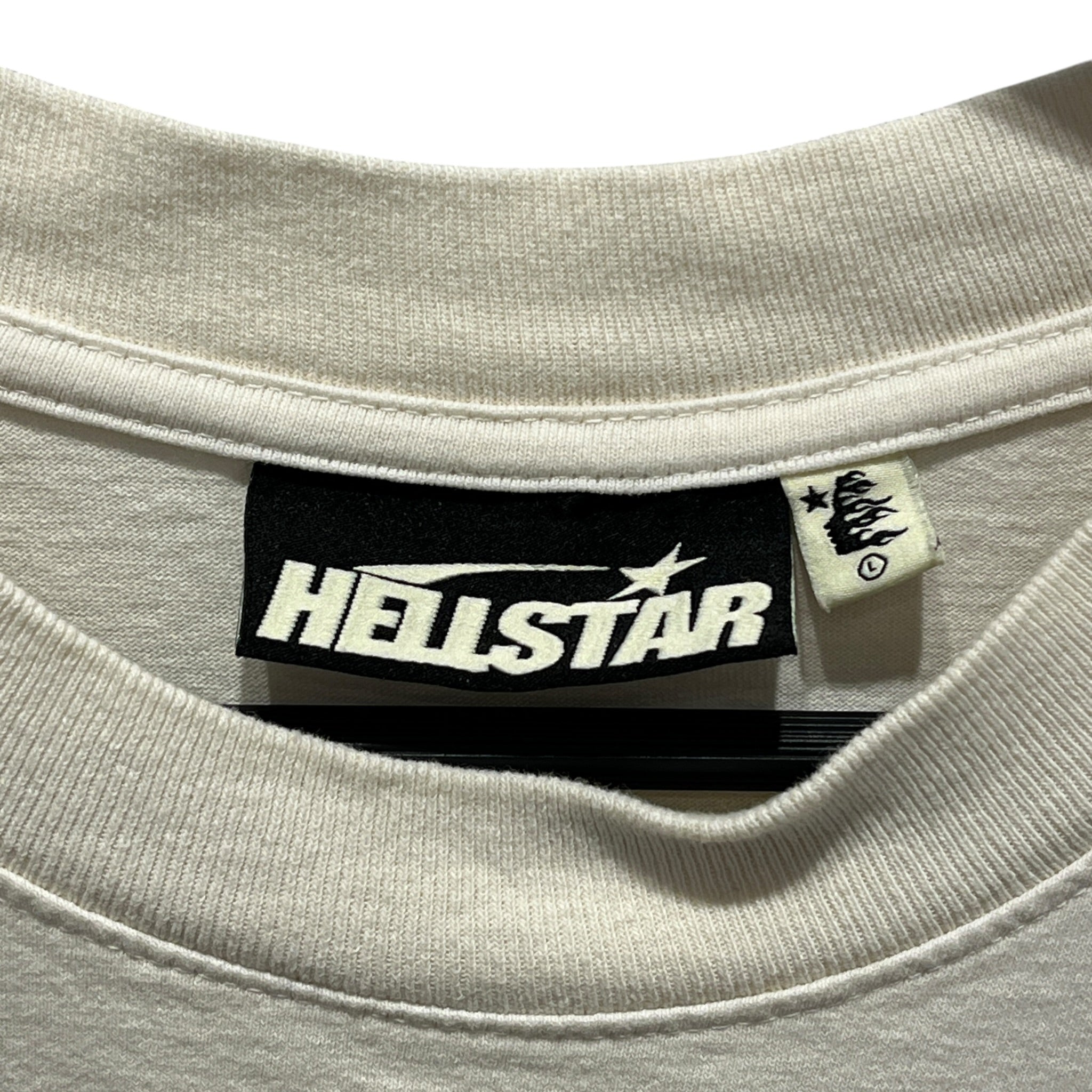 HELLSTAR/T-Shirt/L/Cotton/WHT/CLASSIC LOGO view 3