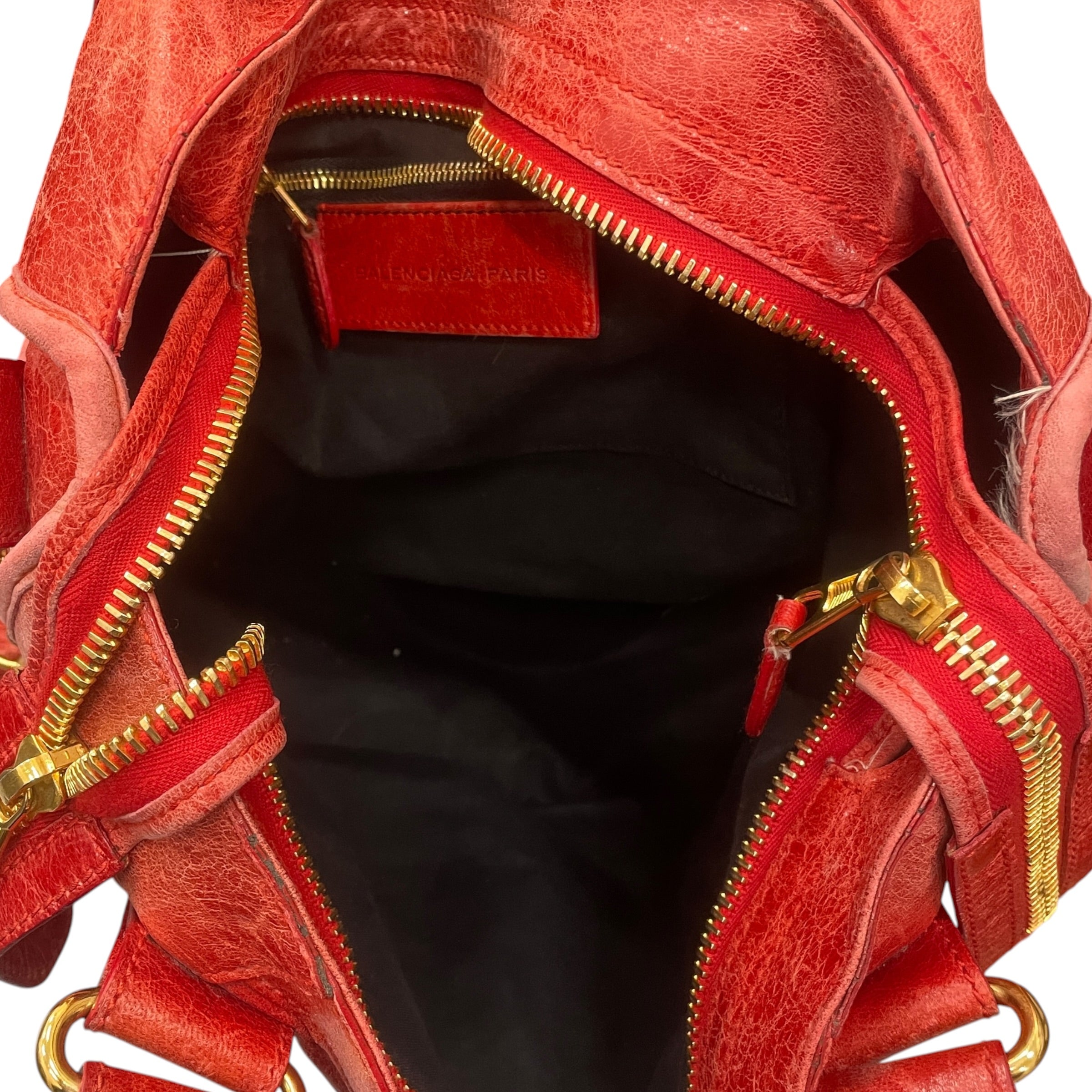 BALENCIAGA/Hand Bag/Lambskin/RED/CITY BAG/MOTORCYCLE/LAMBSKIN view 6