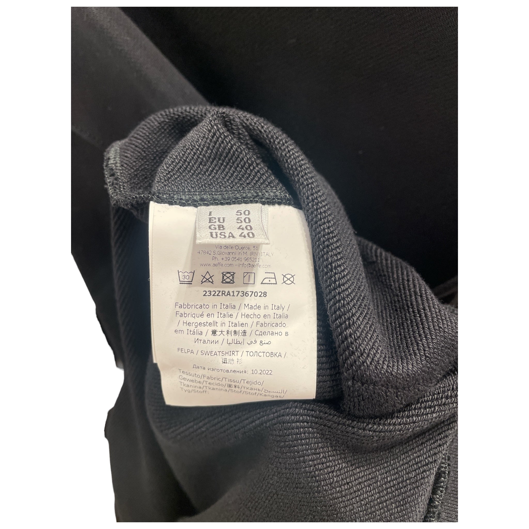 MOSCHINO/Hoodie/40/Cotton/BLK/Belted Hoodie view 4