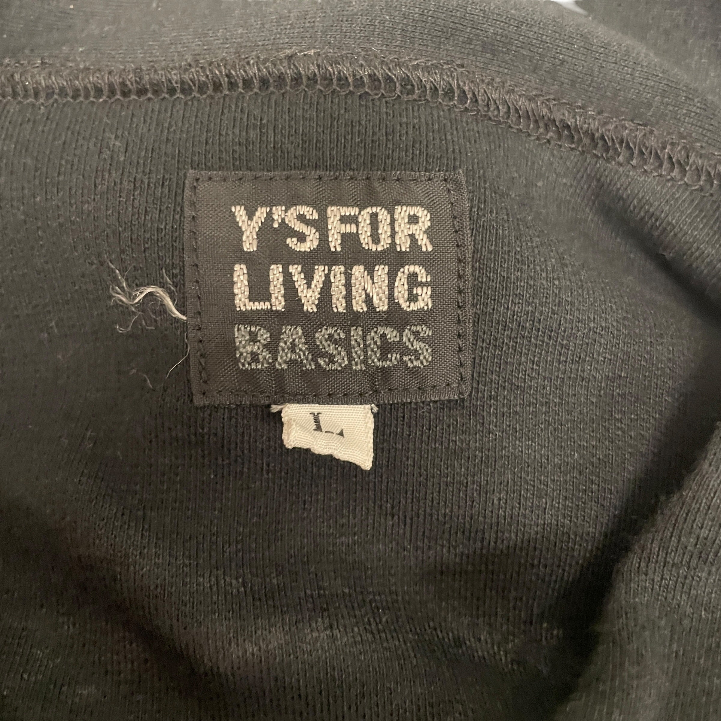 Y's for living/Polo Shirt/L/Cotton/BLK/HALF BUTTON PULL OVER LS view 3