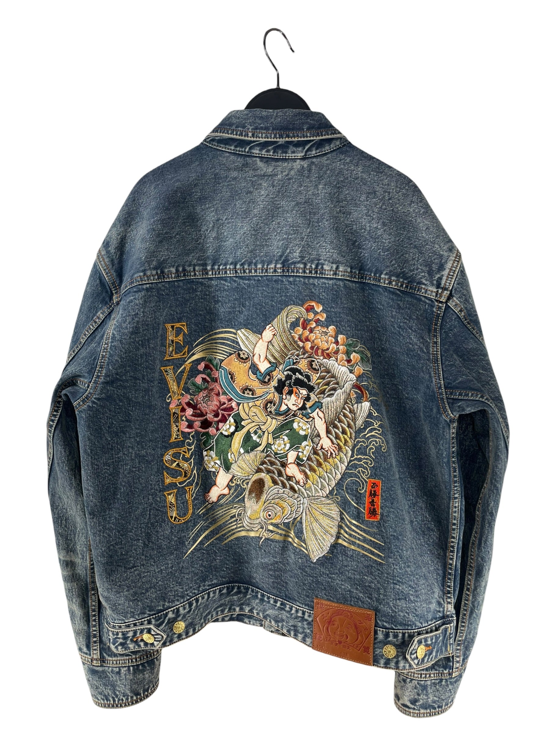 EVISU/Denim Jkt/L/Denim/BLU/Graphic/175/108C GOLD SEAGUL EMBROIDER view 2