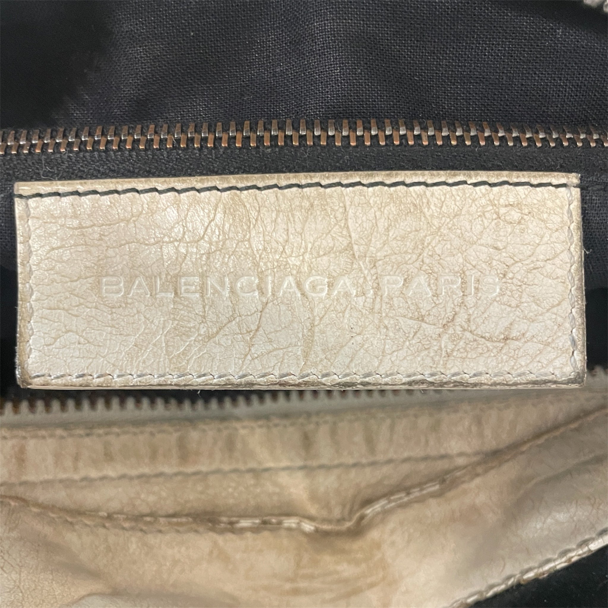 BALENCIAGA/Hand Bag/Leather/WHT/Le City White / Black view 3