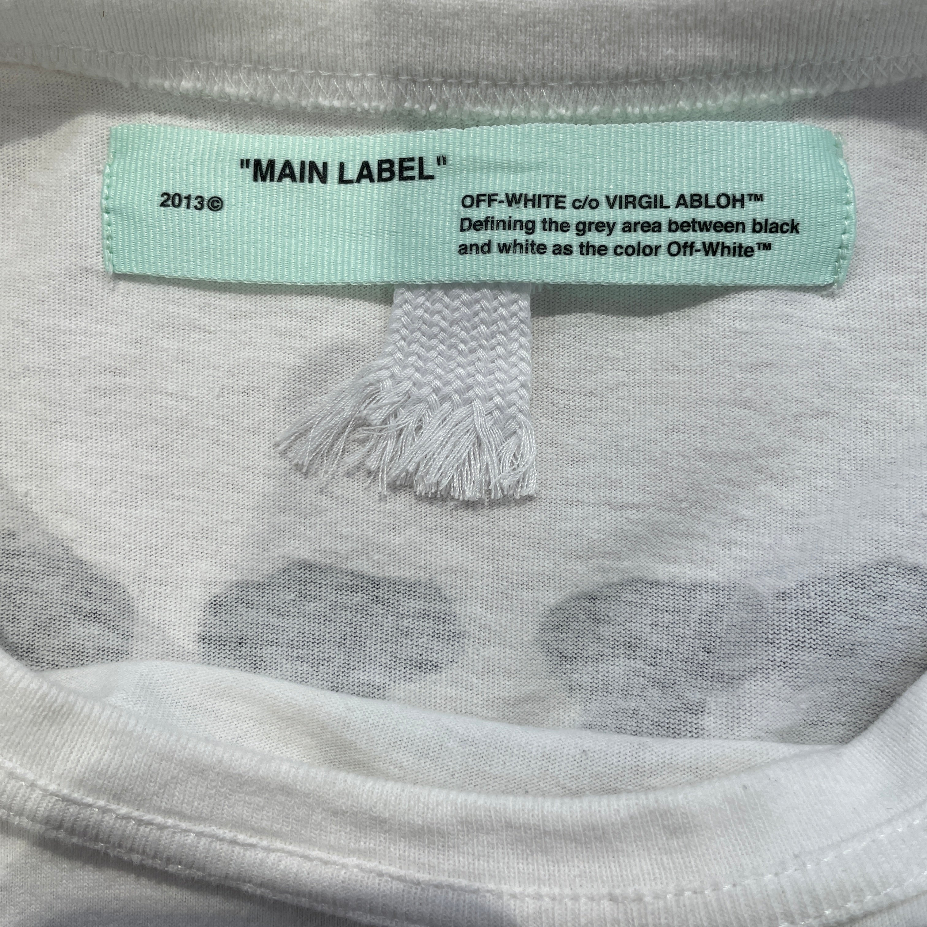 OFF-WHITE/T-Shirt/XXS/Cotton/WHT/Graphic/SPRAY PAINT 'HEAVY' view 3