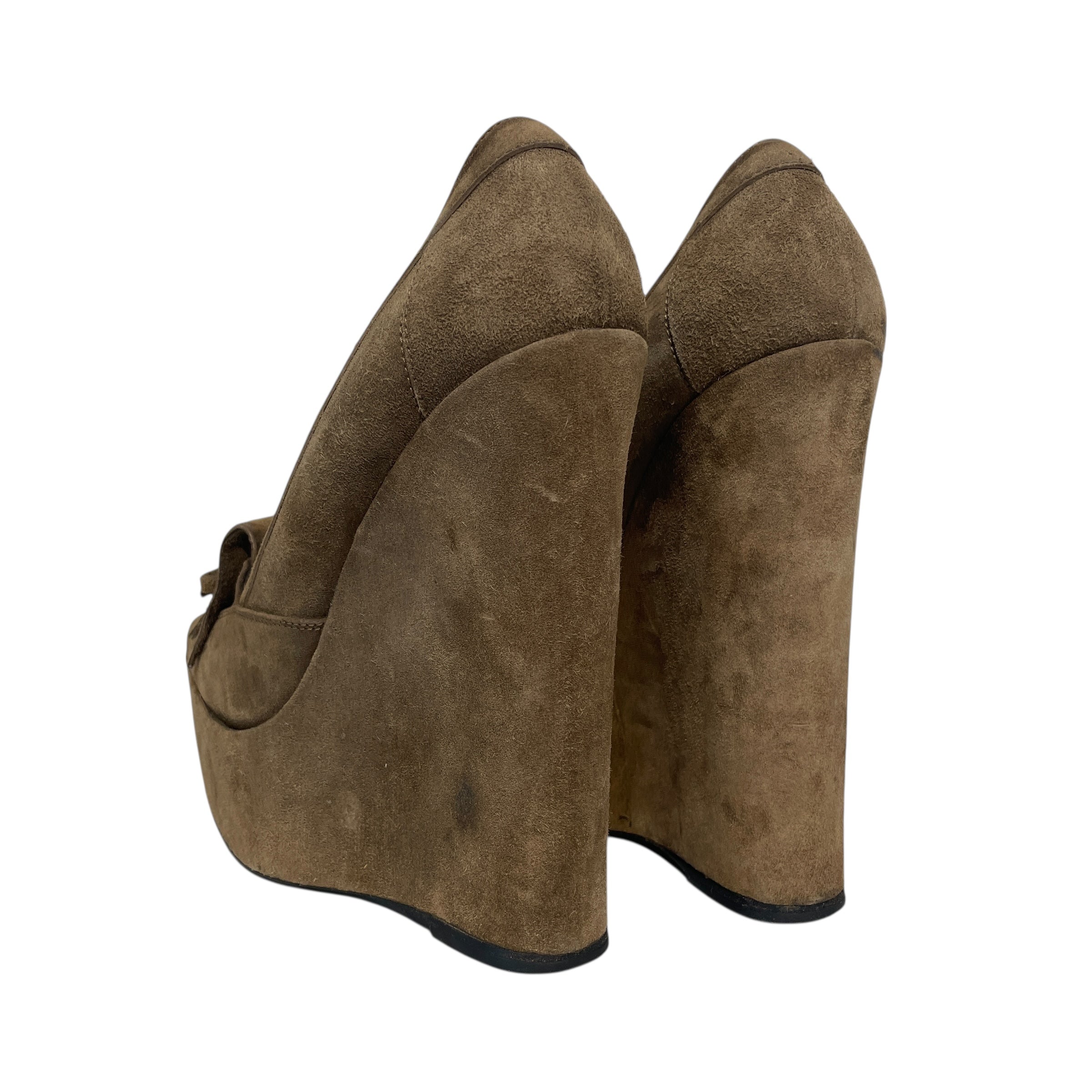 BALENCIAGA/Heels/EU 37.5/Suede/BRW/Platform Heels view 2